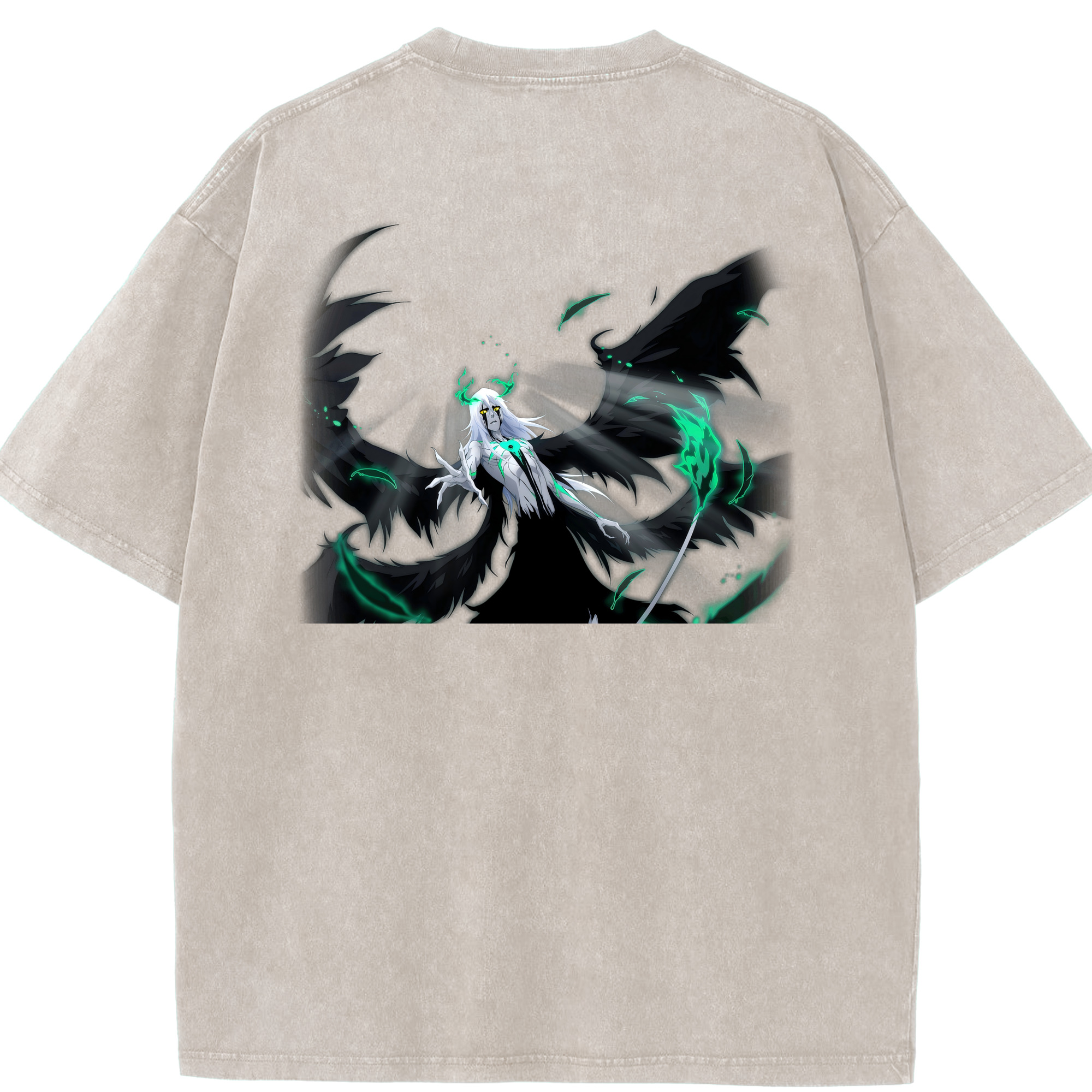 （画像用） ブリーチ ウルキオラ·シファー BLEACH Ulquiorra cifer 綿100% ヴィンテージ風 半袖Tシャツ（背面プリント）