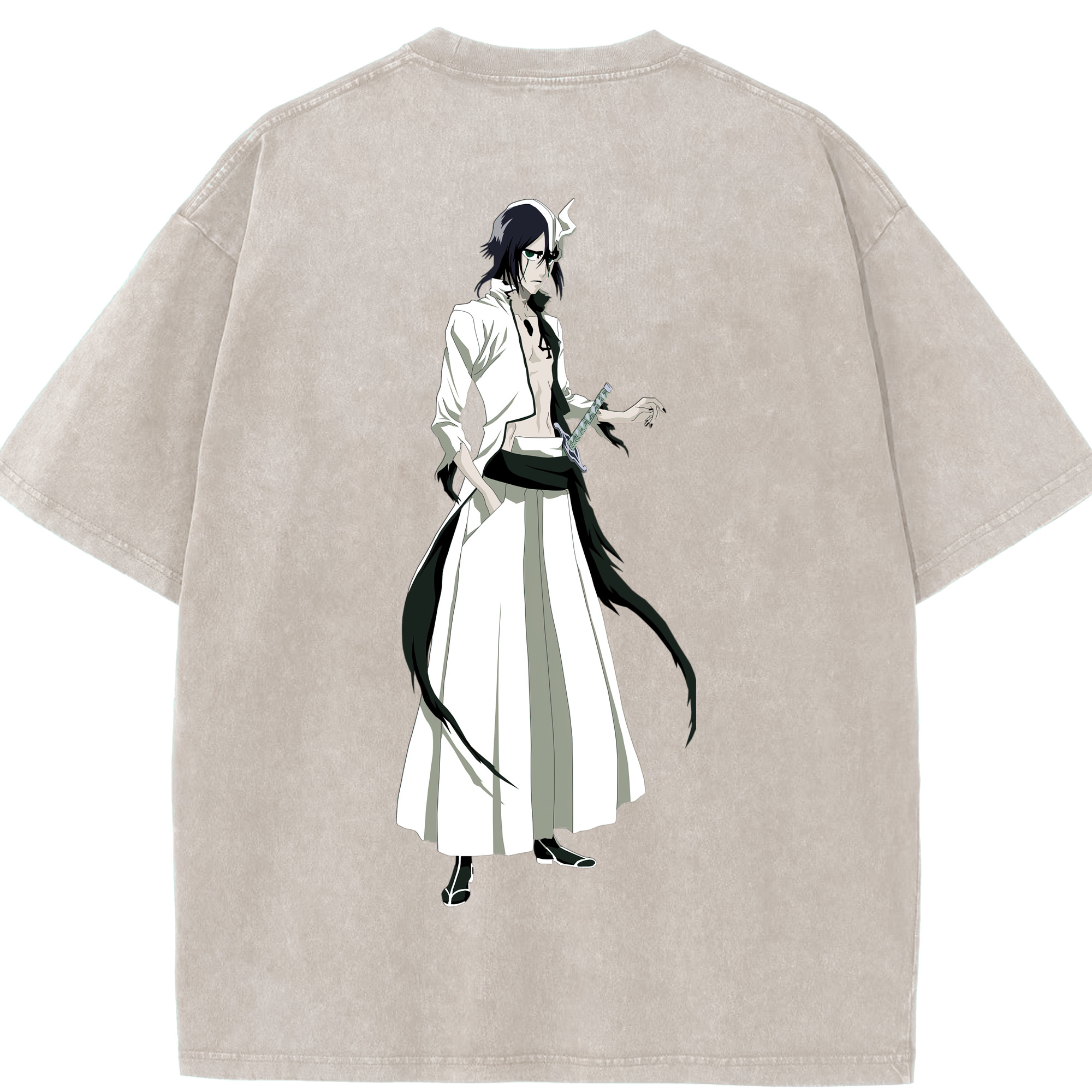 （画像用） ブリーチ ウルキオラ·シファー BLEACH Ulquiorra cifer 綿100% ヴィンテージ風 半袖Tシャツ（背面プリント）