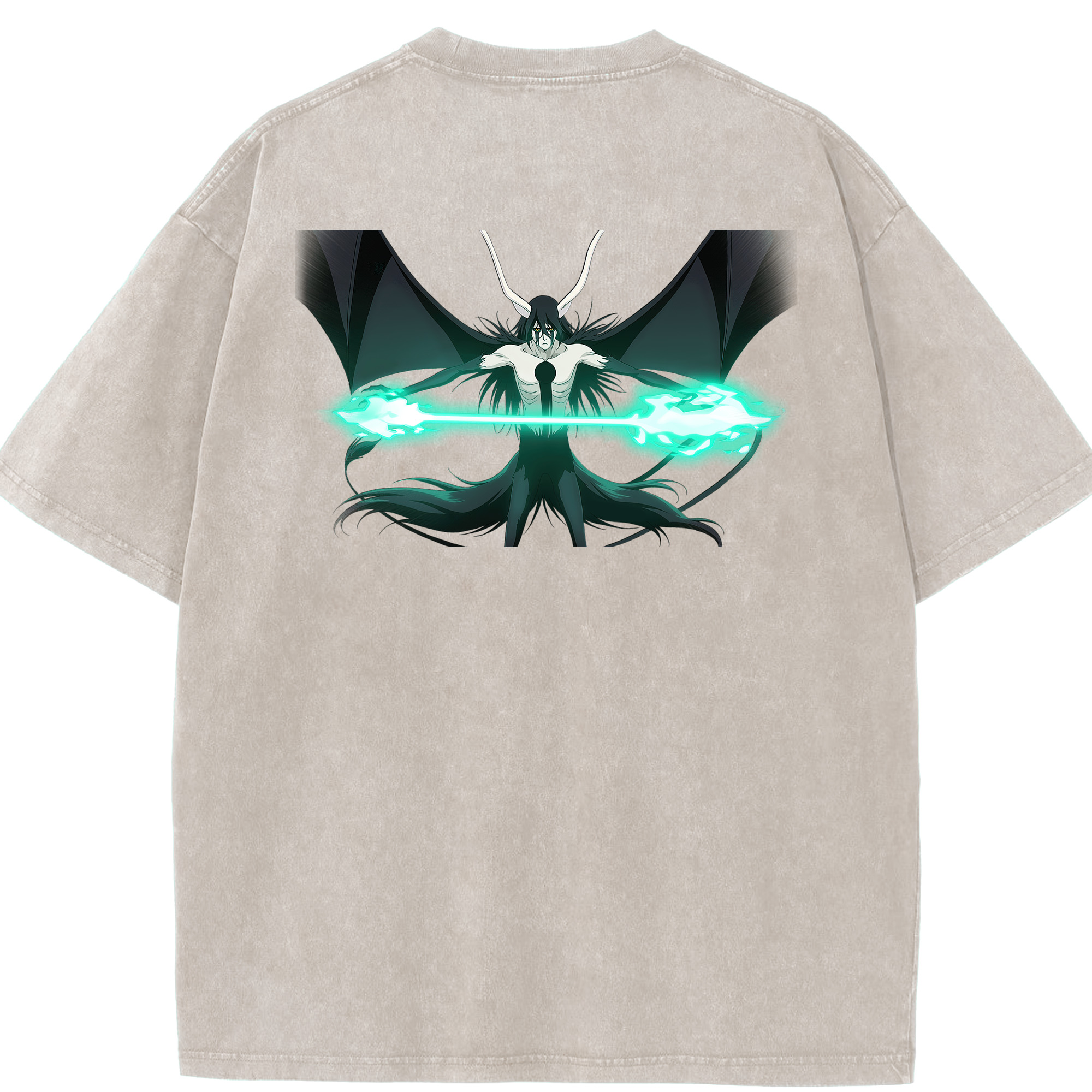 （画像用） ブリーチ ウルキオラ·シファー BLEACH Ulquiorra cifer 綿100% ヴィンテージ風 半袖Tシャツ（背面プリント）