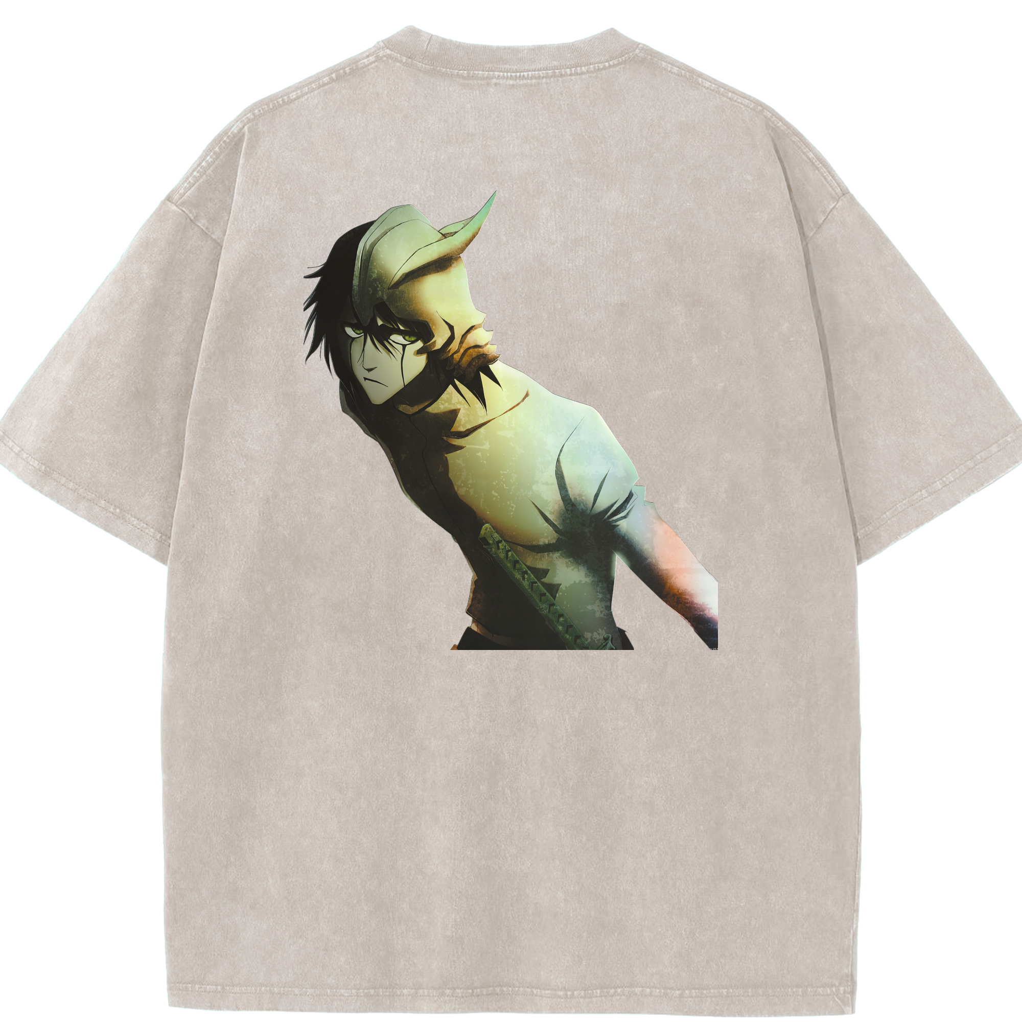 （画像用） ブリーチ ウルキオラ·シファー BLEACH Ulquiorra cifer 綿100% ヴィンテージ風 半袖Tシャツ（背面プリント）