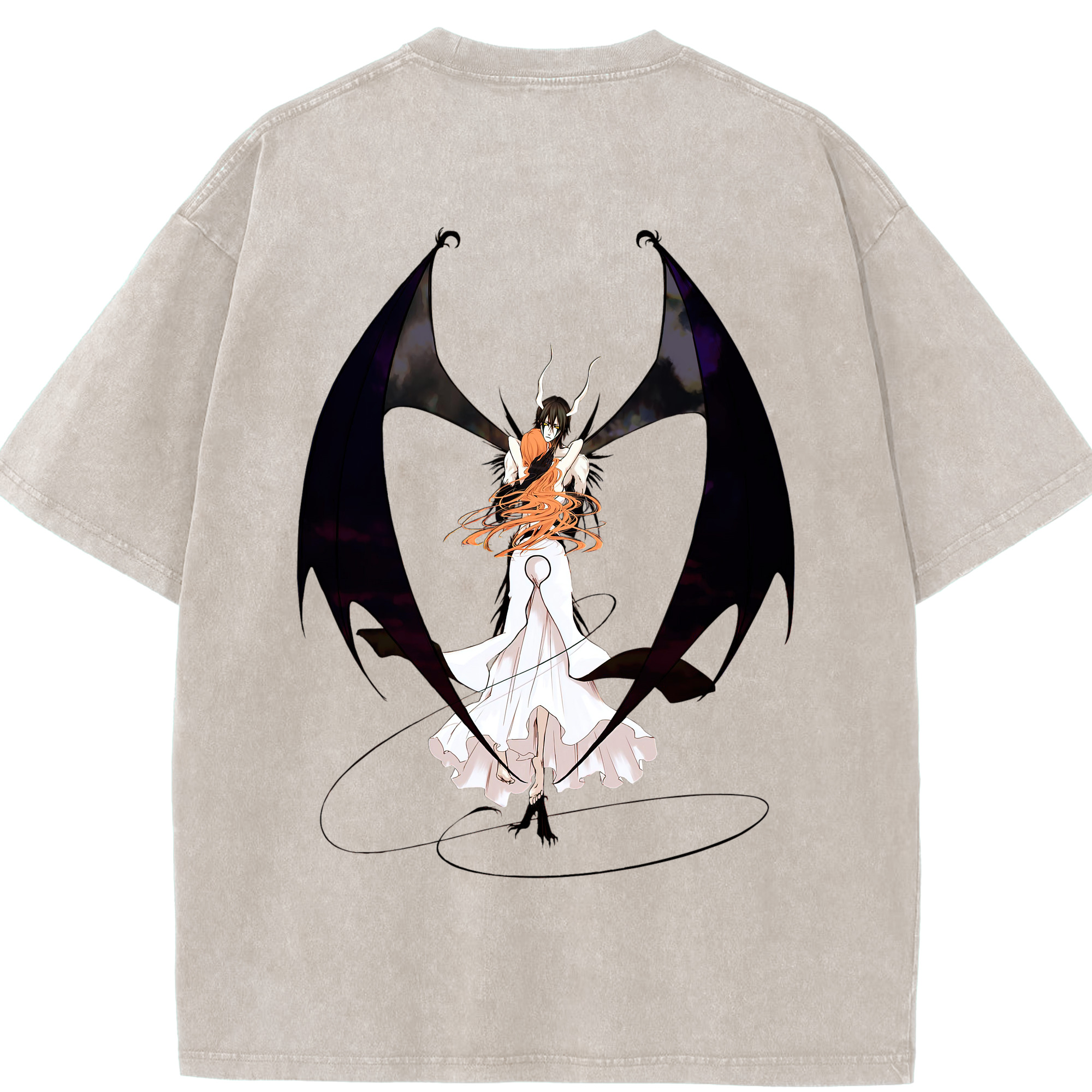 （画像用） ブリーチ ウルキオラ·シファー BLEACH Ulquiorra cifer 綿100% ヴィンテージ風 半袖Tシャツ（背面プリント）