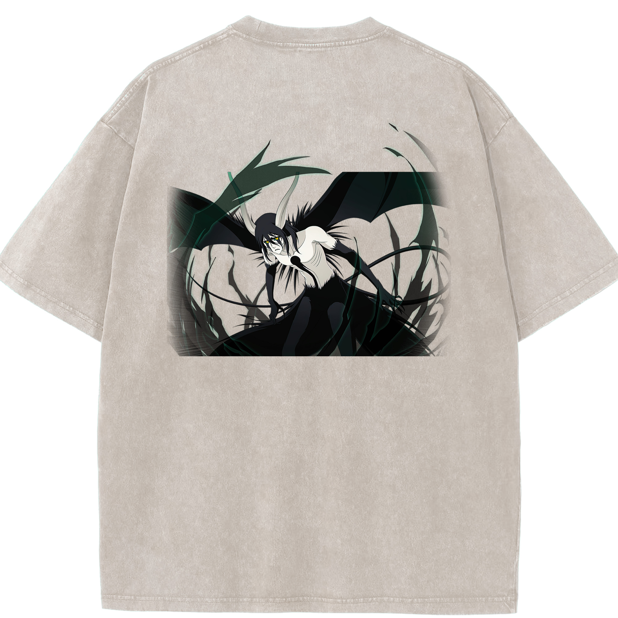 （画像用） ブリーチ ウルキオラ·シファー BLEACH Ulquiorra cifer 綿100% ヴィンテージ風 半袖Tシャツ（背面プリント）