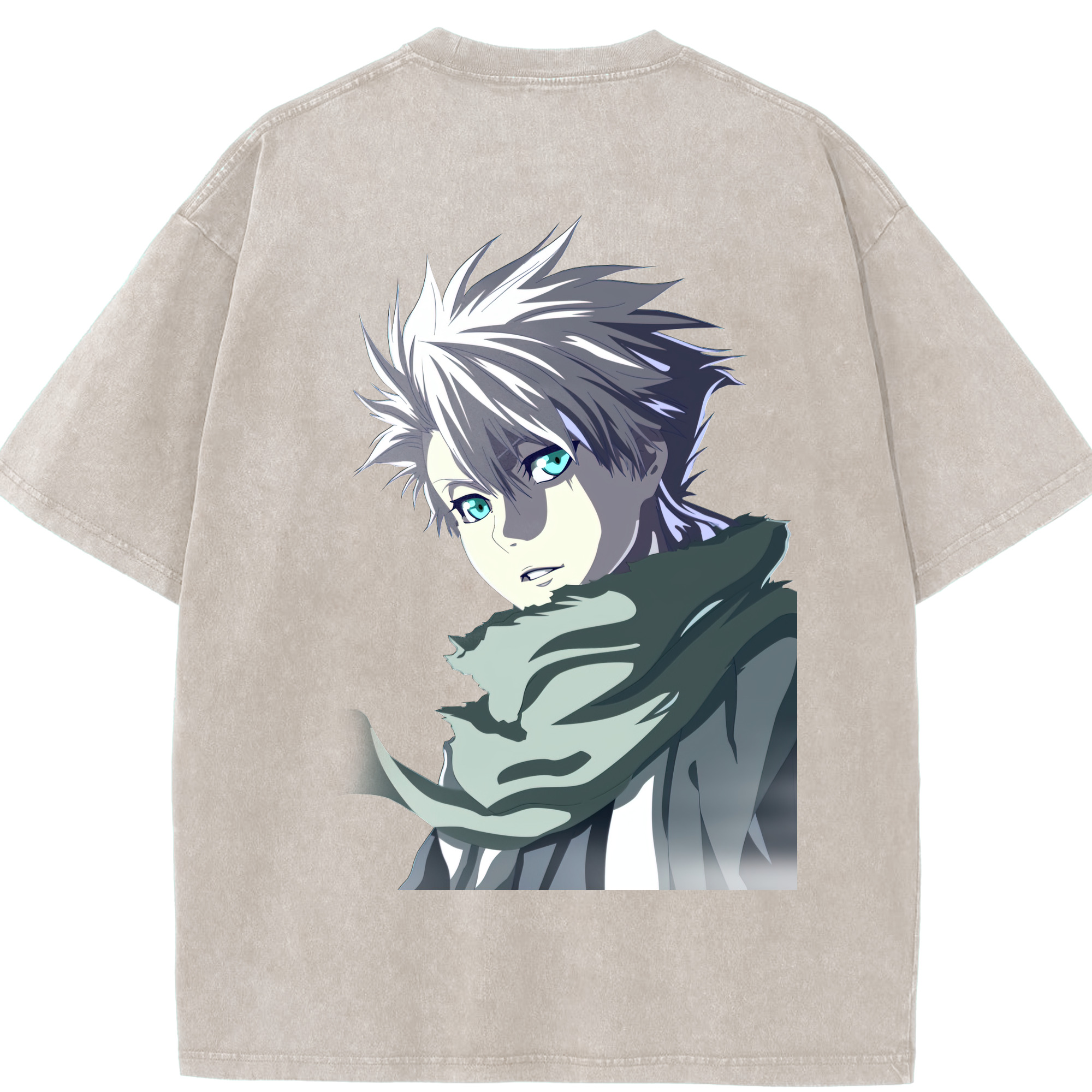 （画像用） ブリーチ 日番谷冬獅郎（ひつがや とうしろう） BLEACH Hitsugaya Toushirou 綿100% ヴィンテージ風 半袖Tシャツ（背面プリント）