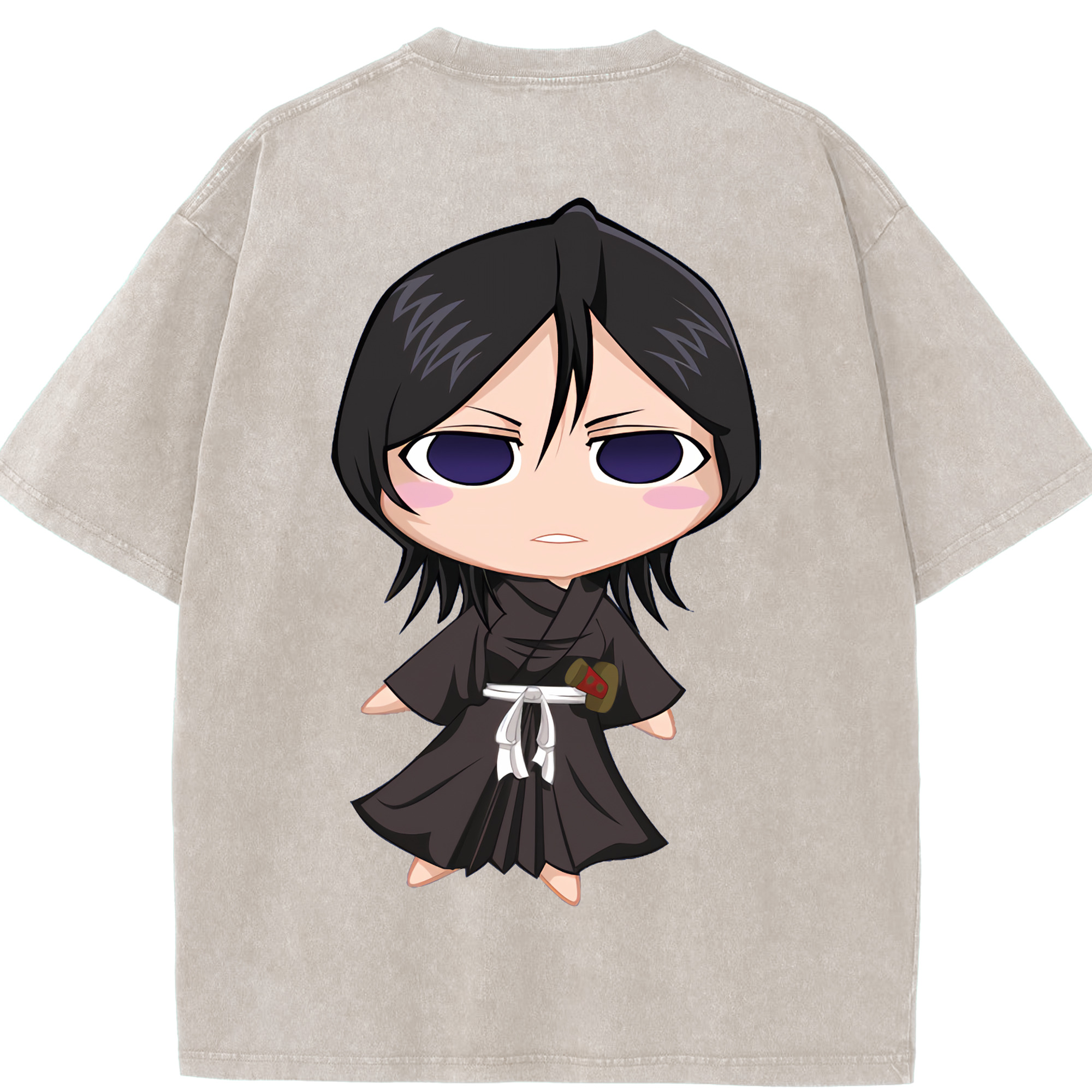 （画像用） ブリーチ 朽木ルキア BLEACH Kuchiki Rukia 綿100% ヴィンテージ風 半袖Tシャツ（背面プリント）