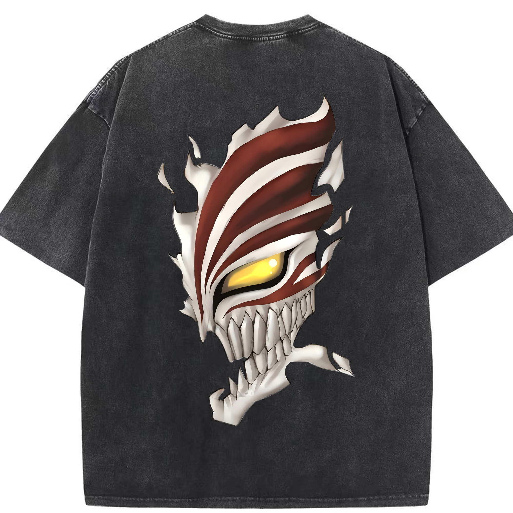（画像用） ブリーチ 黒崎一護（くろさき いちご）BLEACH Kurosaki Ichigo 綿100% ヴィンテージ風 半袖Tシャツ（背面プリント）