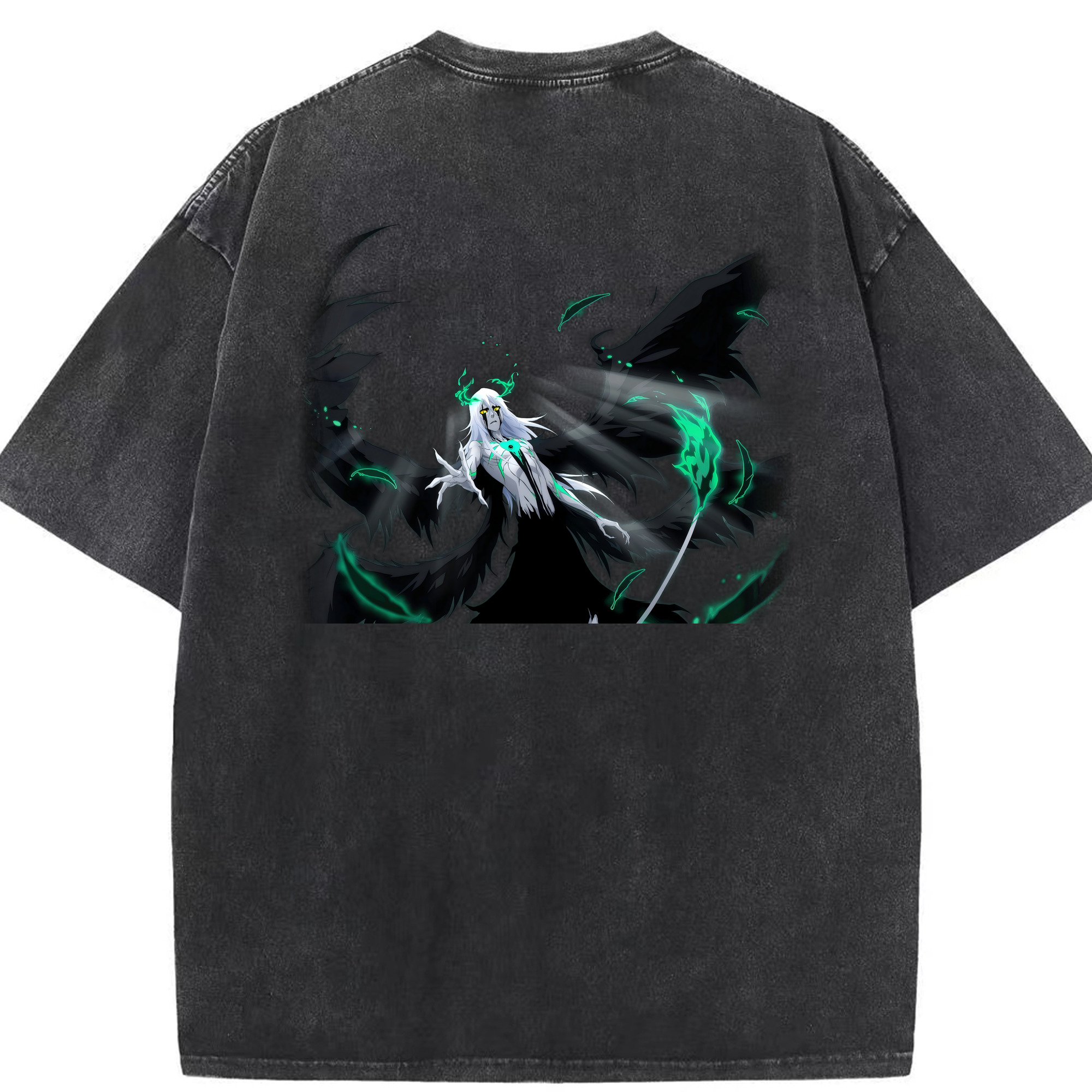 （画像用） ブリーチ ウルキオラ·シファー BLEACH Ulquiorra cifer 綿100% ヴィンテージ風 半袖Tシャツ（背面プリント）