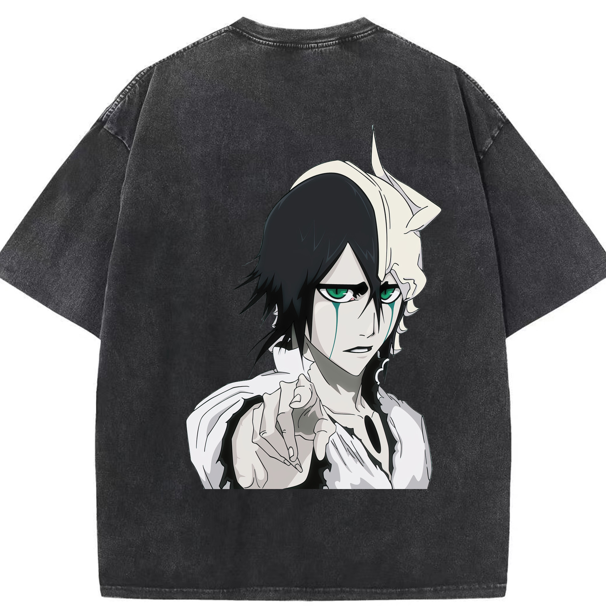 （画像用） ブリーチ ウルキオラ·シファー BLEACH Ulquiorra cifer 綿100% ヴィンテージ風 半袖Tシャツ（背面プリント）