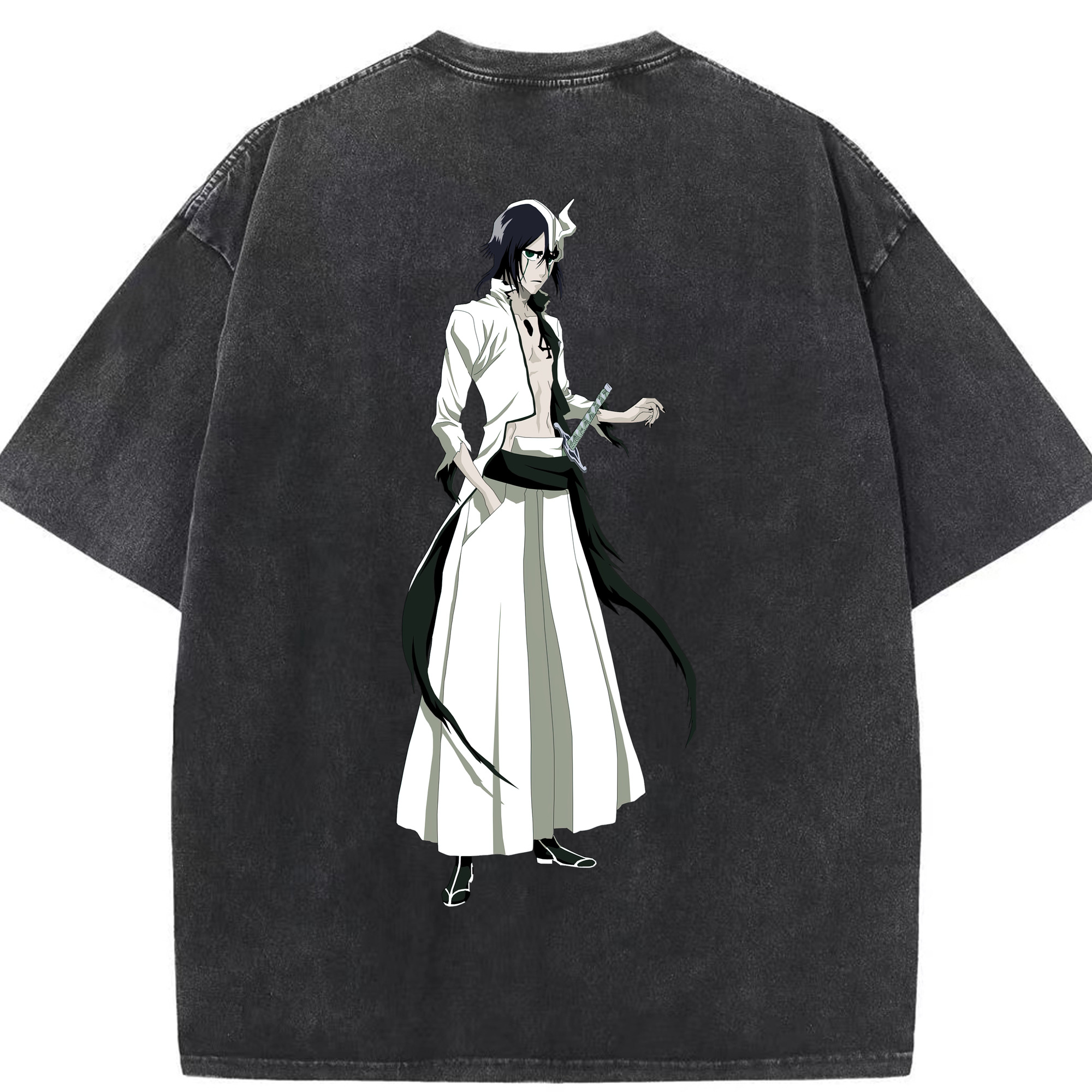 （画像用） ブリーチ ウルキオラ·シファー BLEACH Ulquiorra cifer 綿100% ヴィンテージ風 半袖Tシャツ（背面プリント）