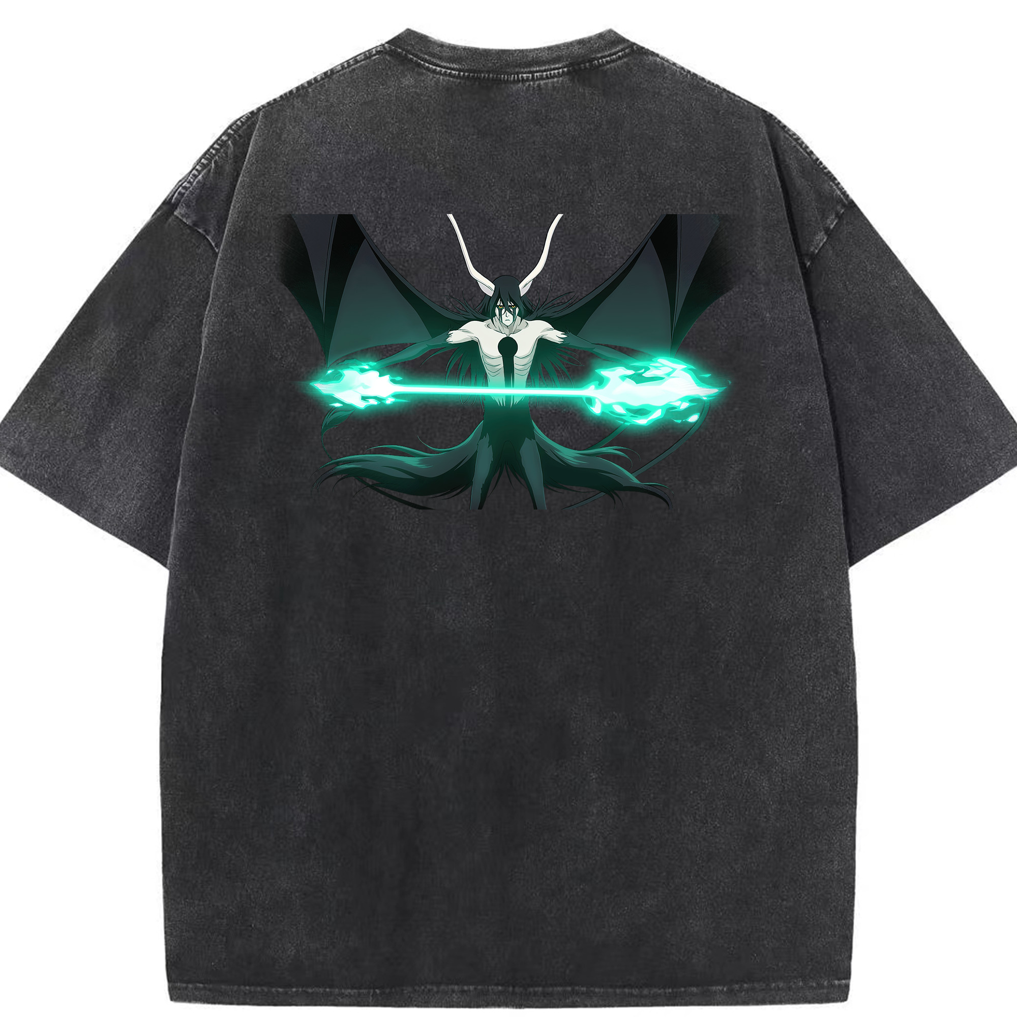 （画像用） ブリーチ ウルキオラ·シファー BLEACH Ulquiorra cifer 綿100% ヴィンテージ風 半袖Tシャツ（背面プリント）