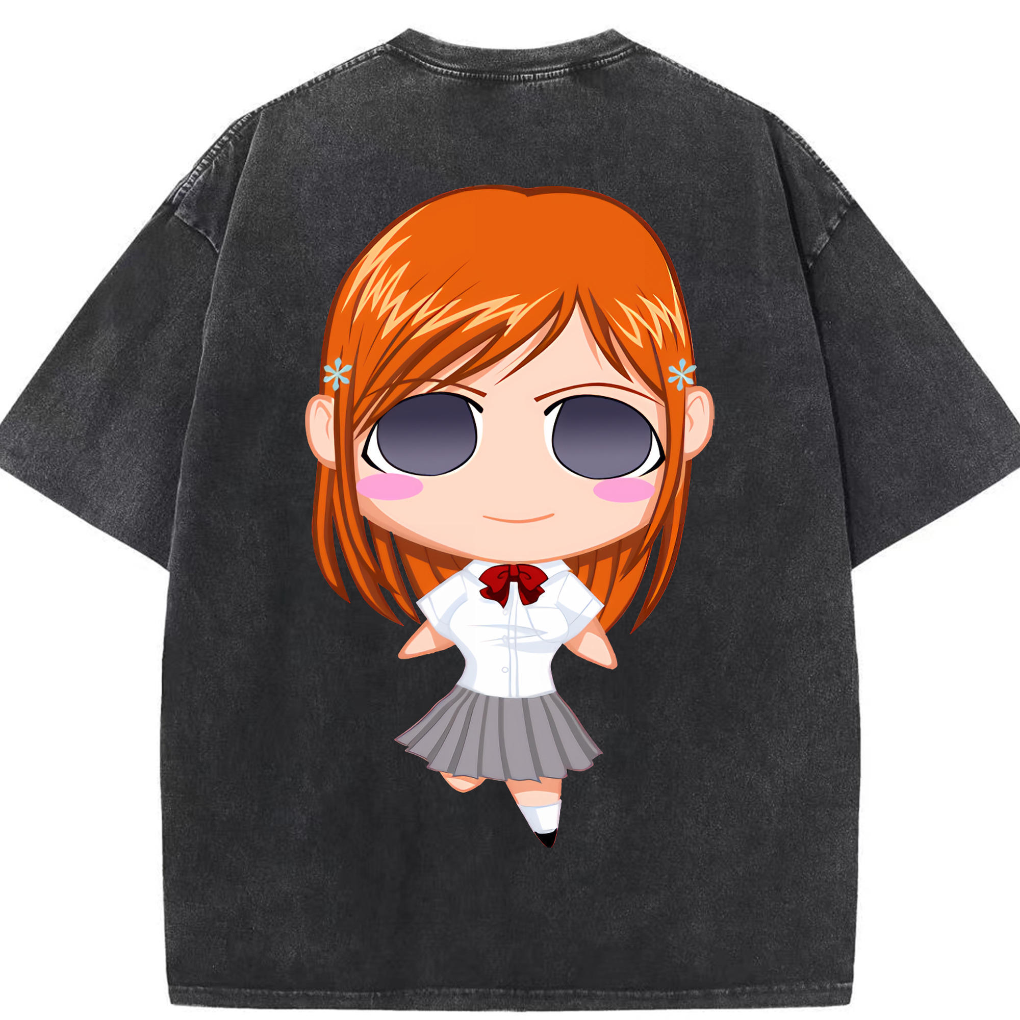 （画像用） ブリーチ 井上織姫（いのうえおりひめ） BLEACH Inoue Orihime 綿100% ヴィンテージ風 半袖Tシャツ（背面プリント）