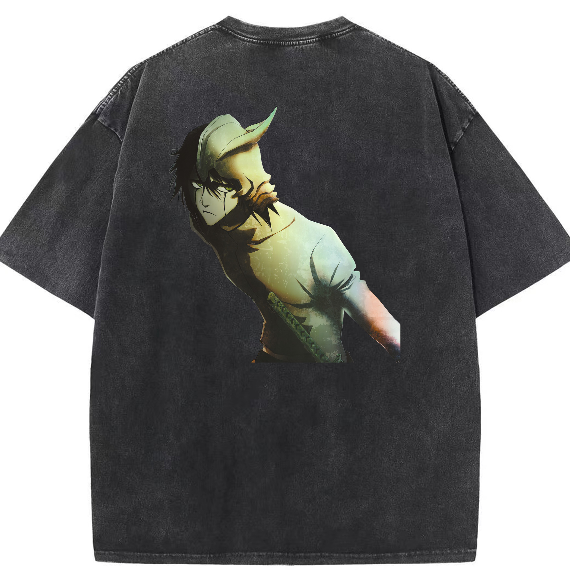 （画像用） ブリーチ ウルキオラ·シファー BLEACH Ulquiorra cifer 綿100% ヴィンテージ風 半袖Tシャツ（背面プリント）