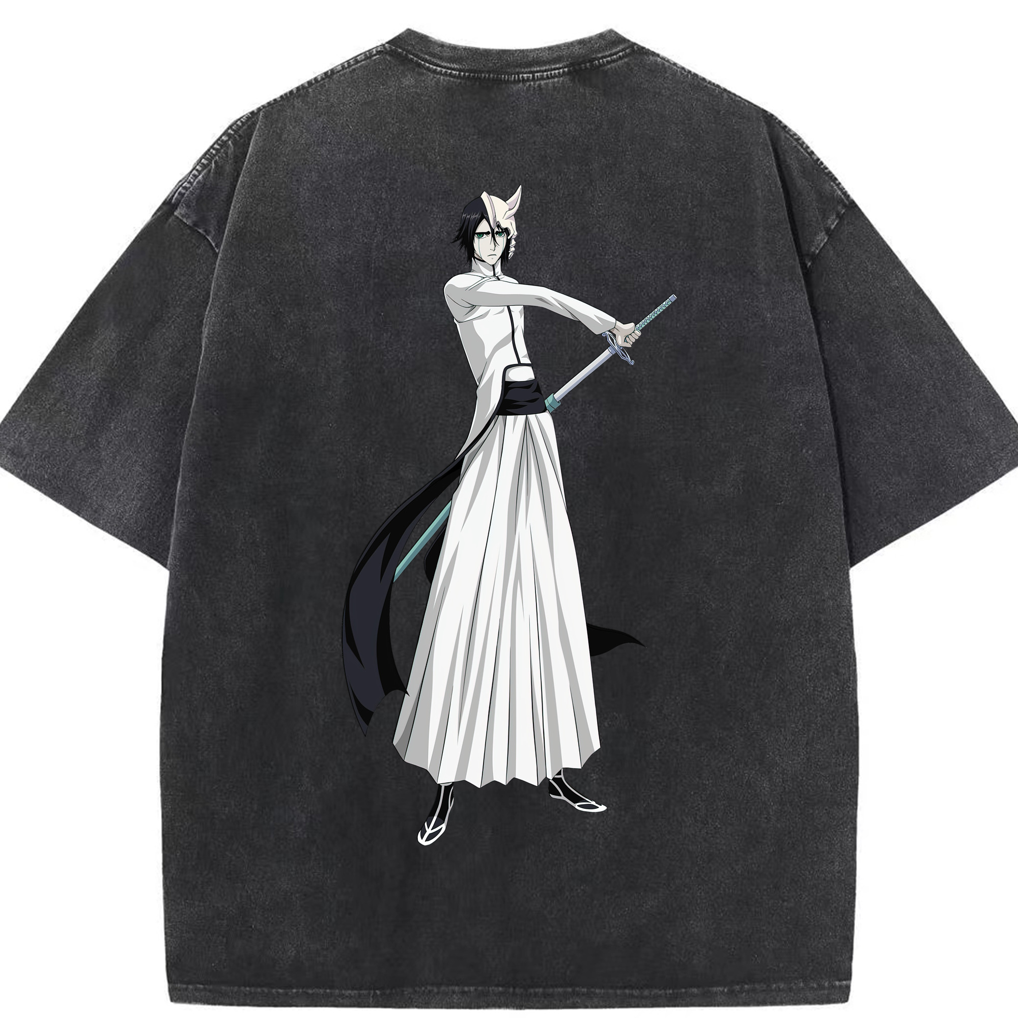 （画像用） ブリーチ ウルキオラ·シファー BLEACH Ulquiorra cifer 綿100% ヴィンテージ風 半袖Tシャツ（背面プリント）
