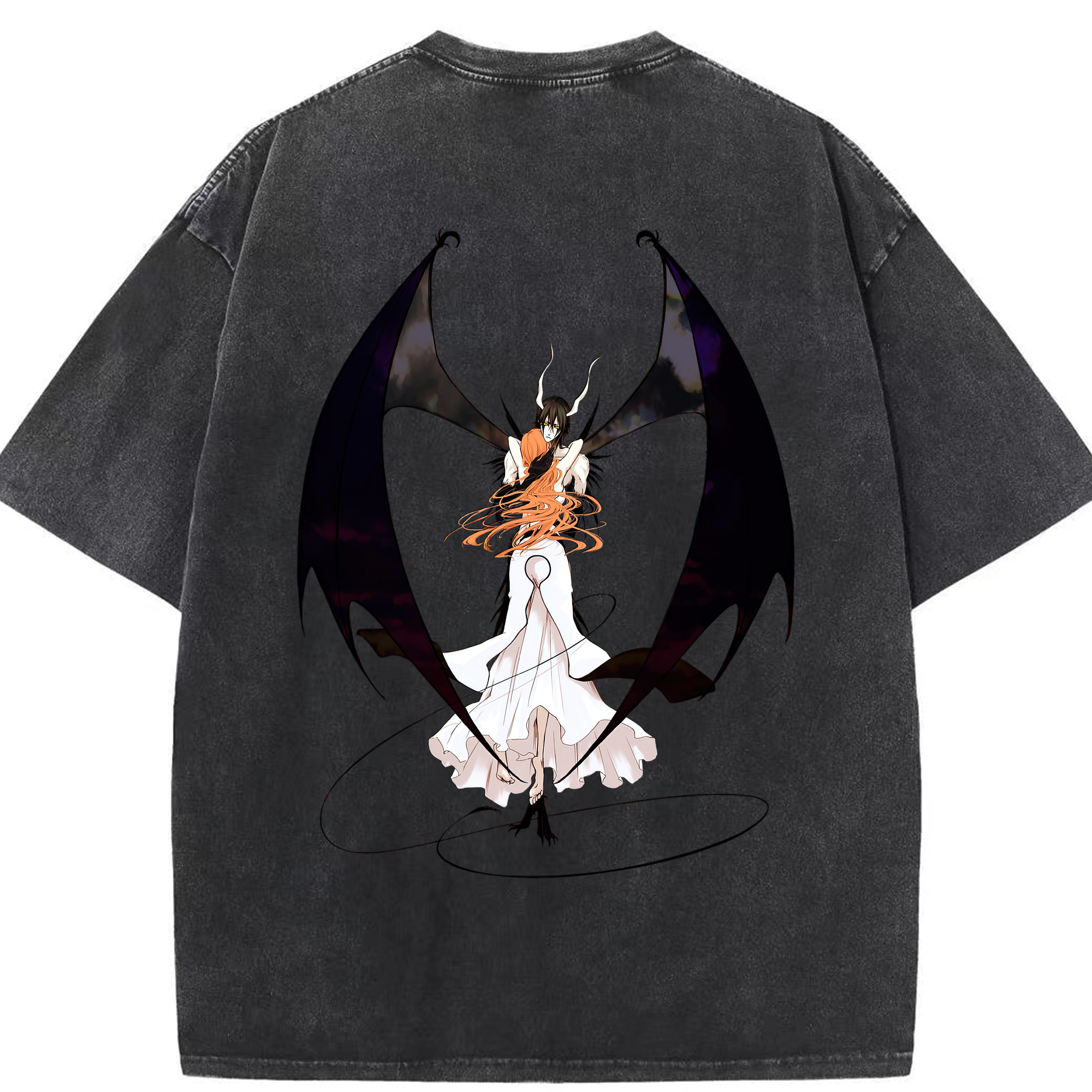 （画像用） ブリーチ ウルキオラ·シファー BLEACH Ulquiorra cifer 綿100% ヴィンテージ風 半袖Tシャツ（背面プリント）
