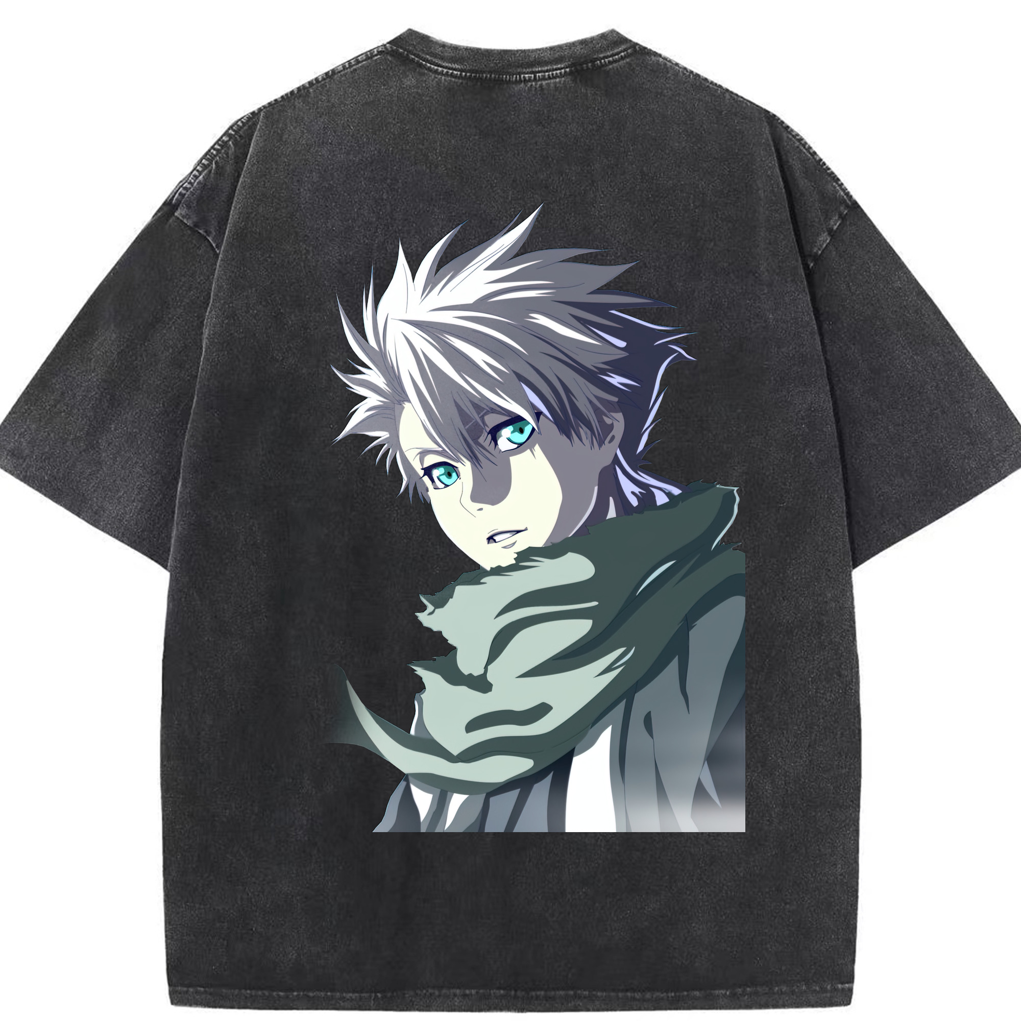 （画像用） ブリーチ 日番谷冬獅郎（ひつがや とうしろう） BLEACH Hitsugaya Toushirou 綿100% ヴィンテージ風 半袖Tシャツ（背面プリント）