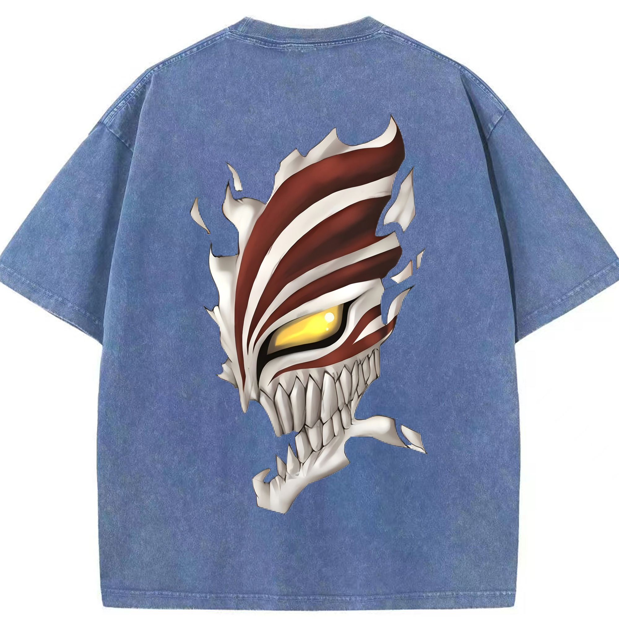 （画像用） ブリーチ 黒崎一護（くろさき いちご）BLEACH Kurosaki Ichigo 綿100% ヴィンテージ風 半袖Tシャツ（背面プリント）