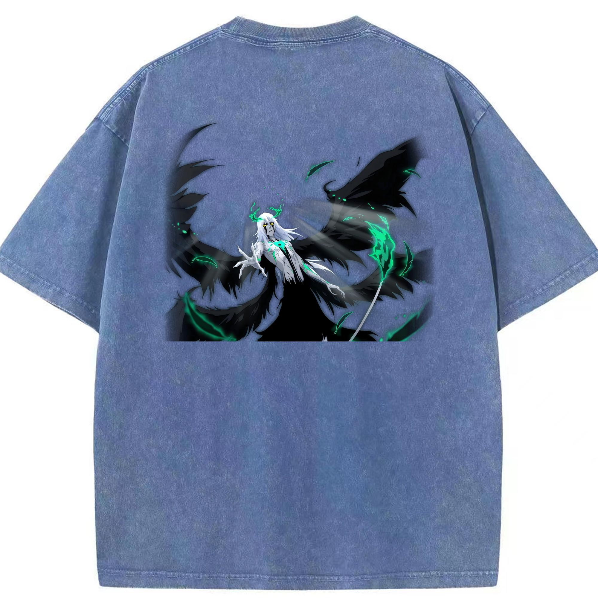 （画像用） ブリーチ ウルキオラ·シファー BLEACH Ulquiorra cifer 綿100% ヴィンテージ風 半袖Tシャツ（背面プリント）
