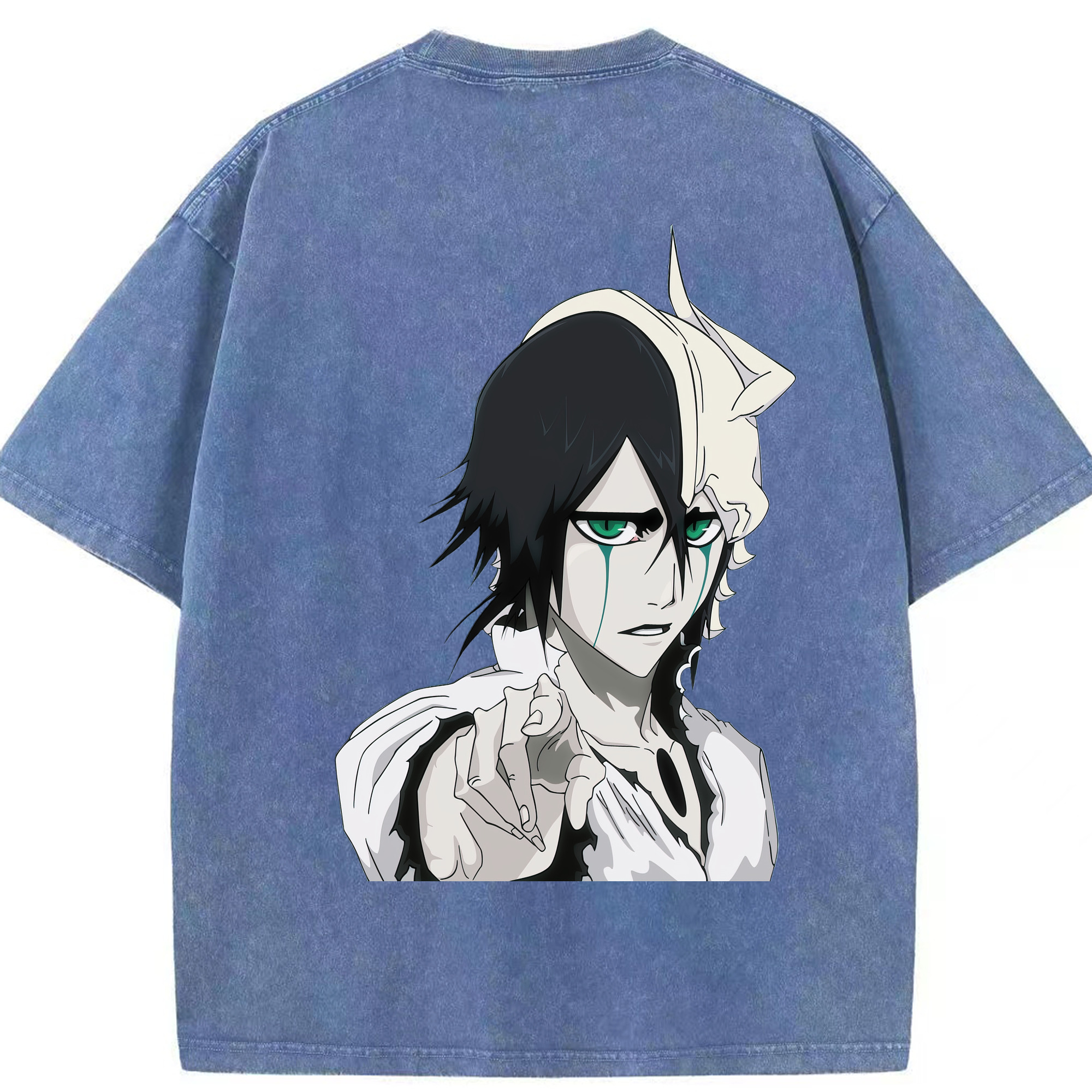 （画像用） ブリーチ ウルキオラ·シファー BLEACH Ulquiorra cifer 綿100% ヴィンテージ風 半袖Tシャツ（背面プリント）