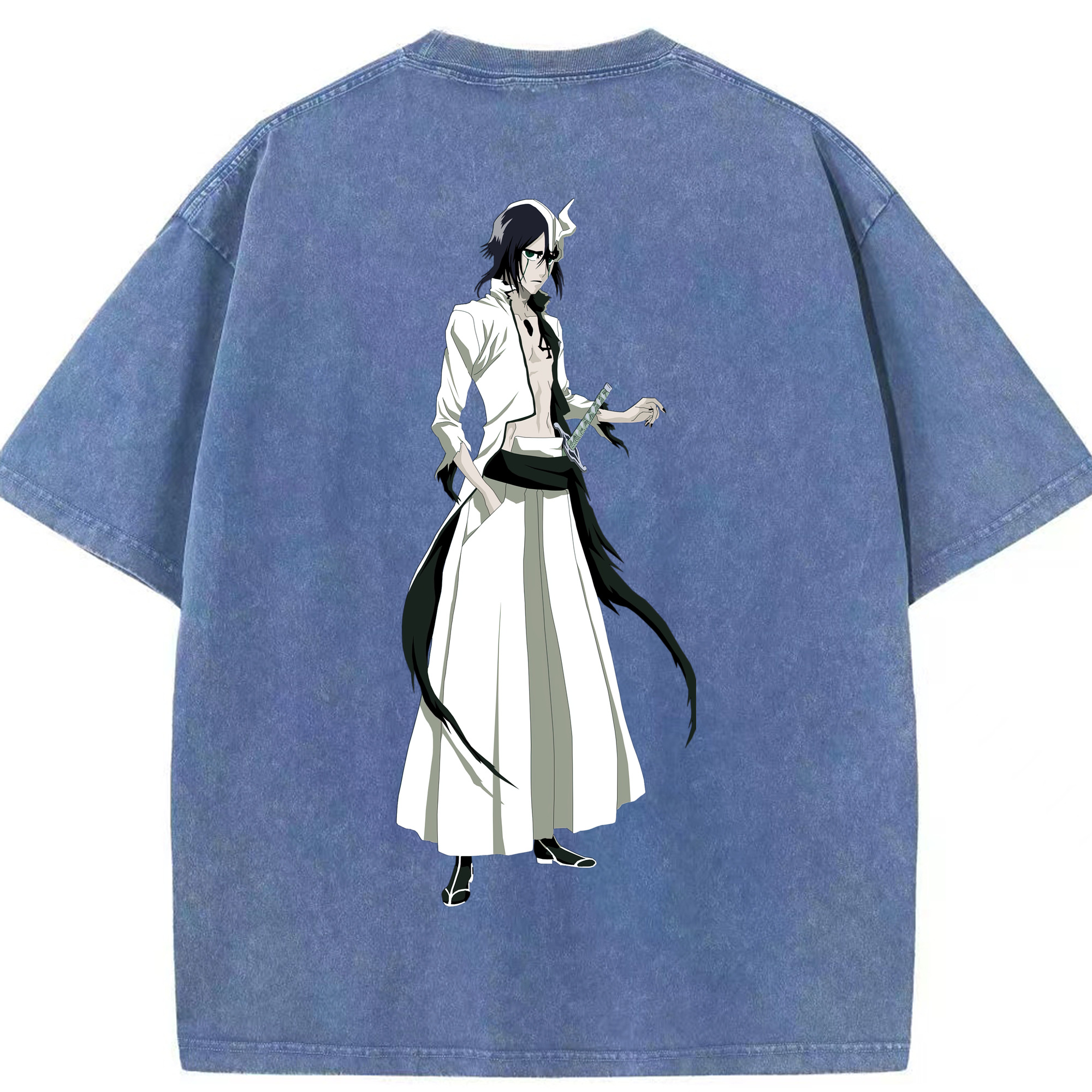 （画像用） ブリーチ ウルキオラ·シファー BLEACH Ulquiorra cifer 綿100% ヴィンテージ風 半袖Tシャツ（背面プリント）