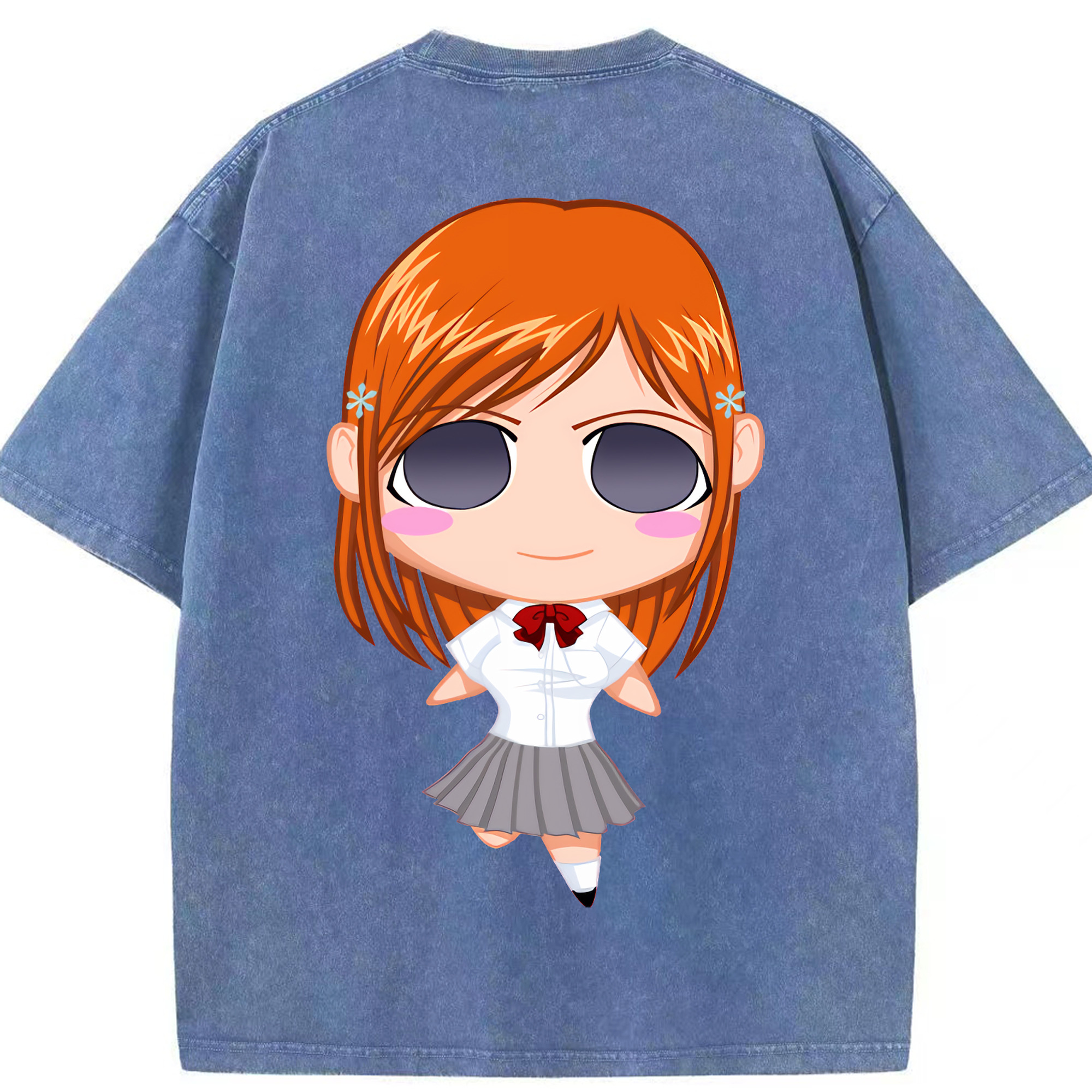 （画像用） ブリーチ 井上織姫（いのうえおりひめ） BLEACH Inoue Orihime 綿100% ヴィンテージ風 半袖Tシャツ（背面プリント）