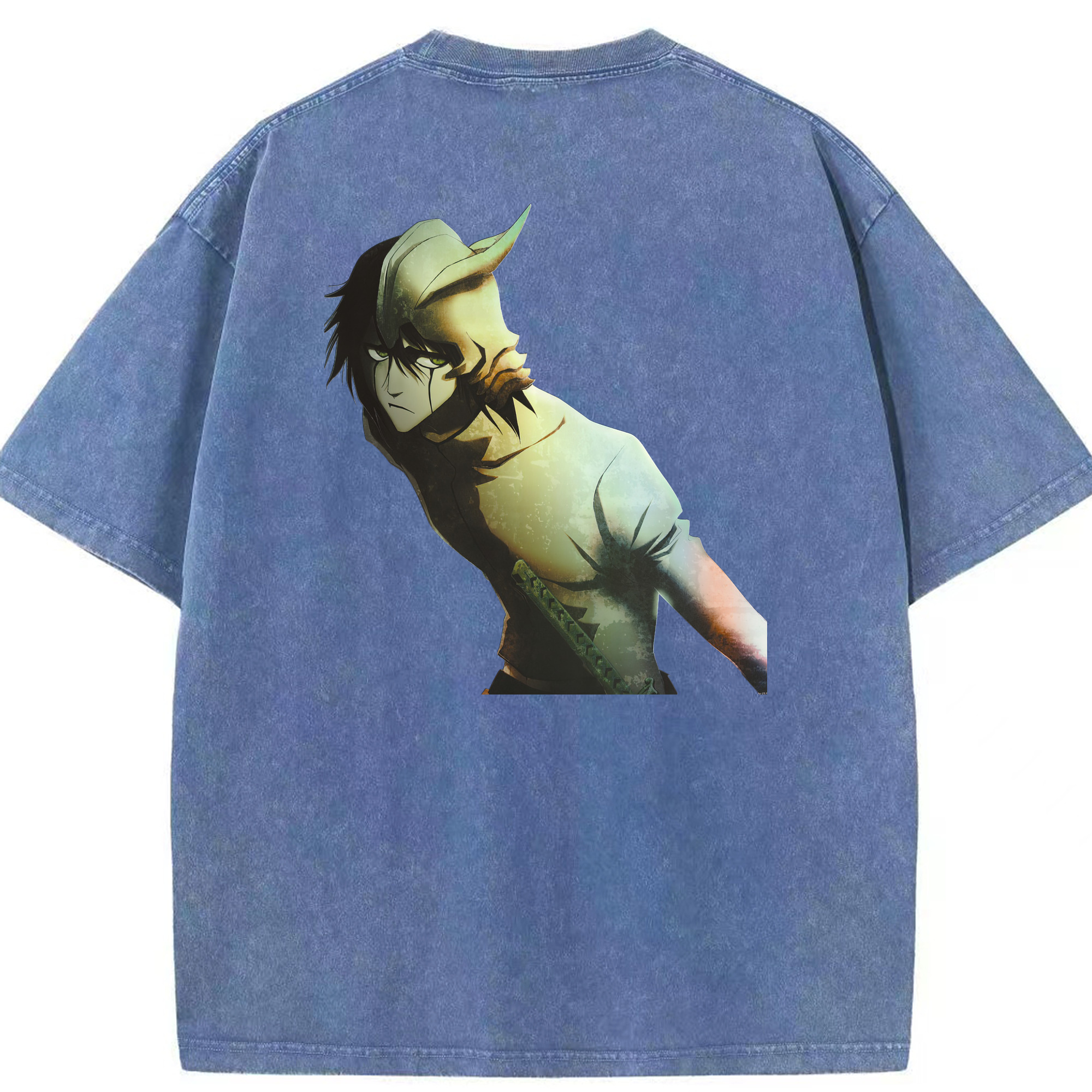 （画像用） ブリーチ ウルキオラ·シファー BLEACH Ulquiorra cifer 綿100% ヴィンテージ風 半袖Tシャツ（背面プリント）