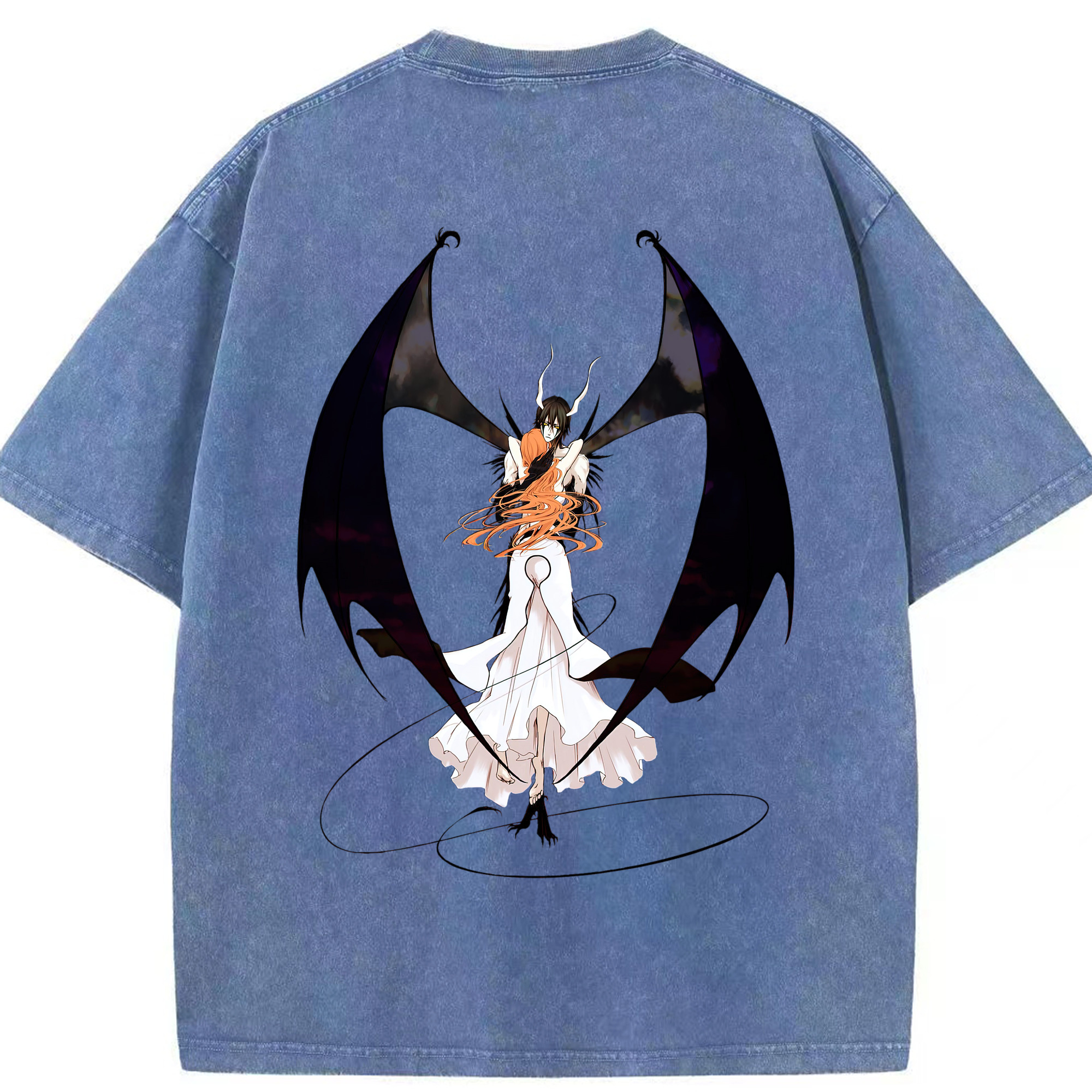 （画像用） ブリーチ ウルキオラ·シファー BLEACH Ulquiorra cifer 綿100% ヴィンテージ風 半袖Tシャツ（背面プリント）