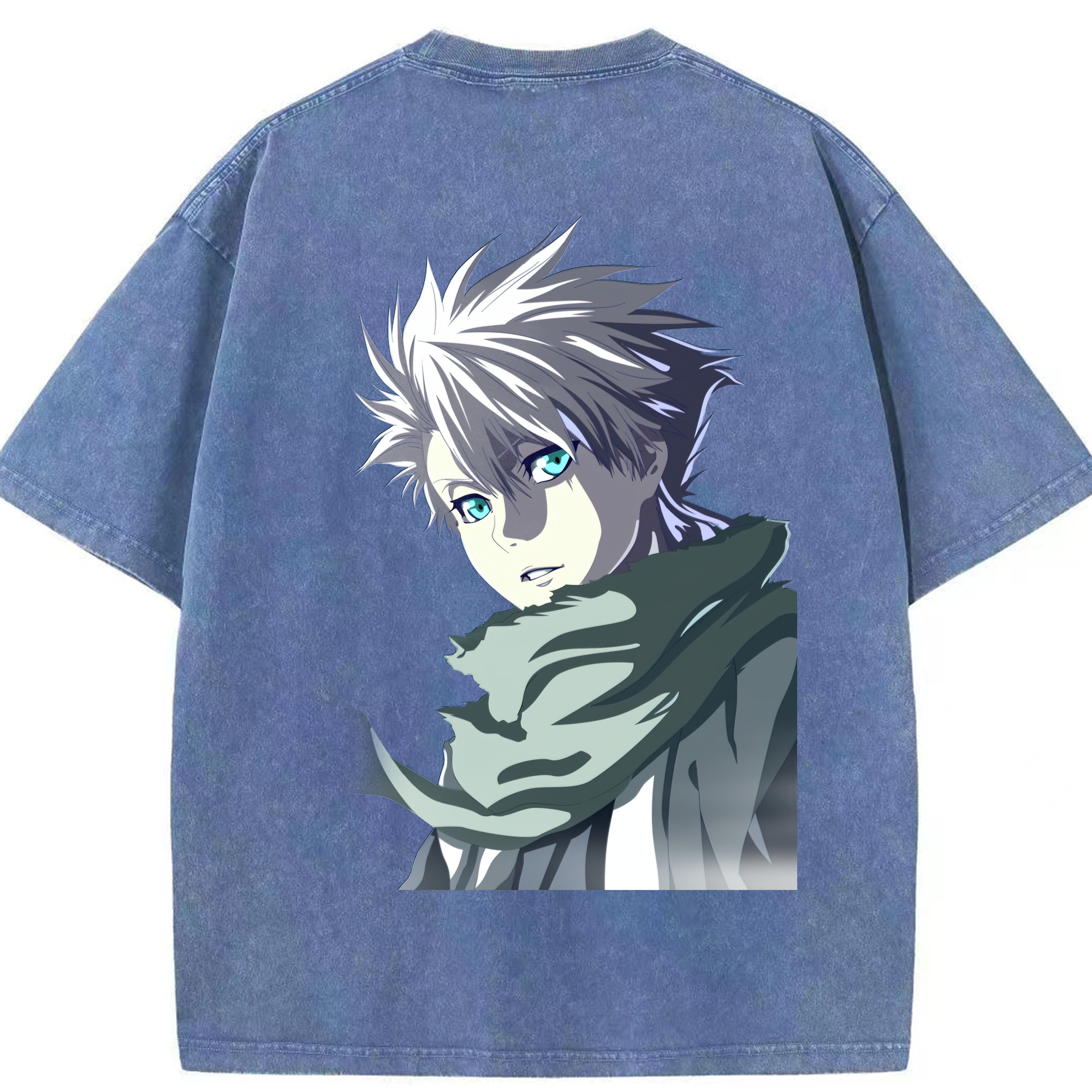 （画像用） ブリーチ 日番谷冬獅郎（ひつがや とうしろう） BLEACH Hitsugaya Toushirou 綿100% ヴィンテージ風 半袖Tシャツ（背面プリント）
