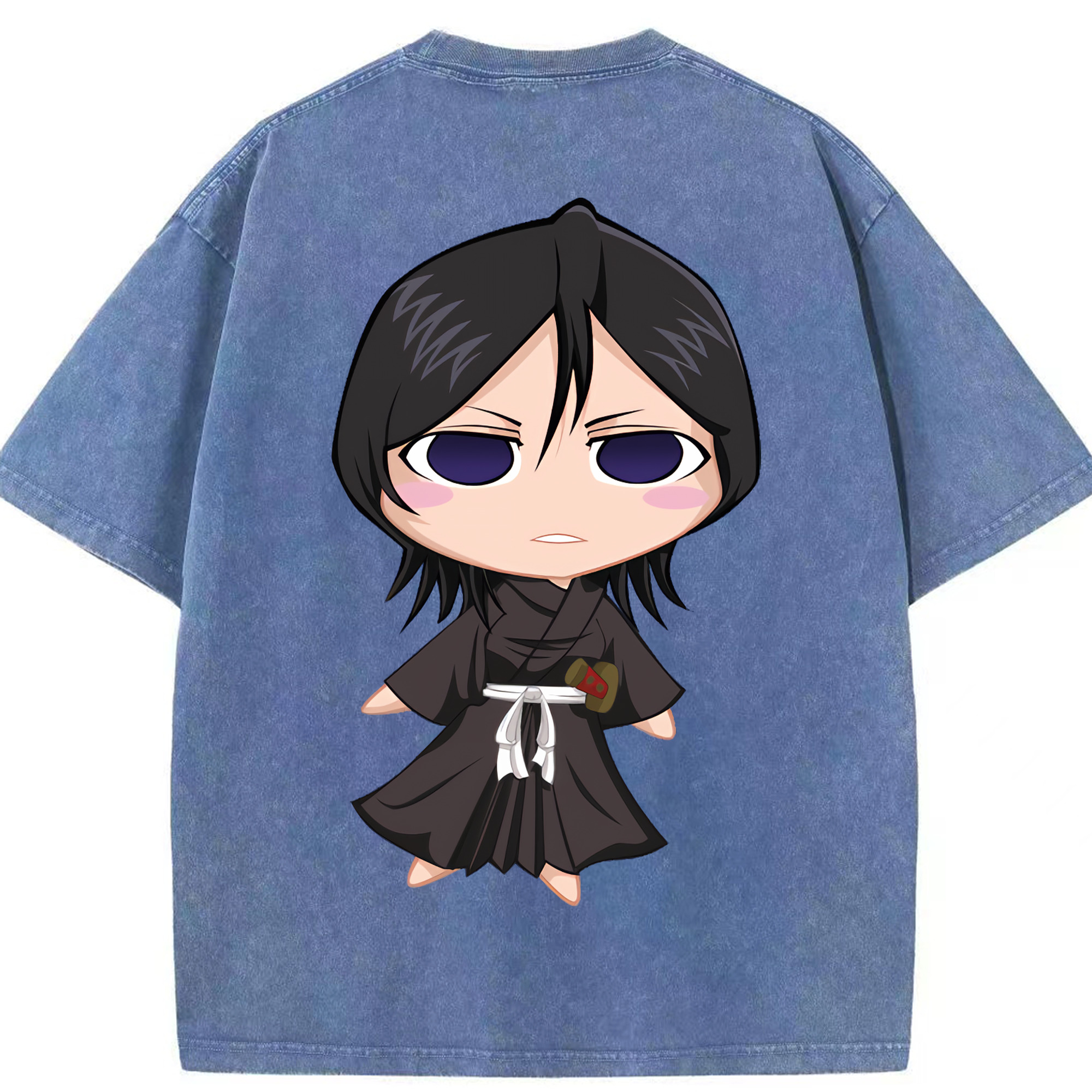 （画像用） ブリーチ 朽木ルキア BLEACH Kuchiki Rukia 綿100% ヴィンテージ風 半袖Tシャツ（背面プリント）