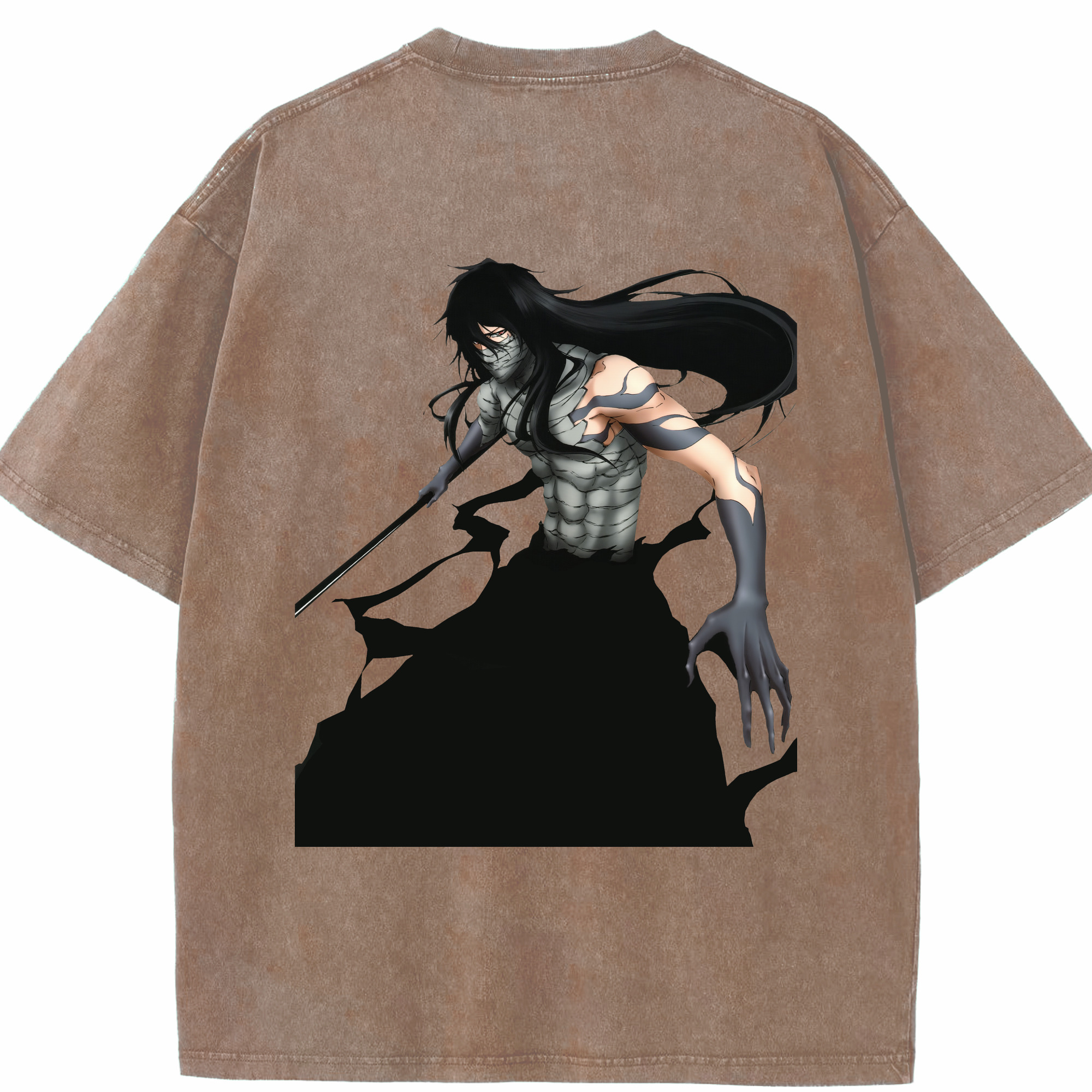 （画像用） ブリーチ 黒崎一護（くろさき いちご）BLEACH Kurosaki Ichigo 綿100% ヴィンテージ風 半袖Tシャツ（背面プリント）