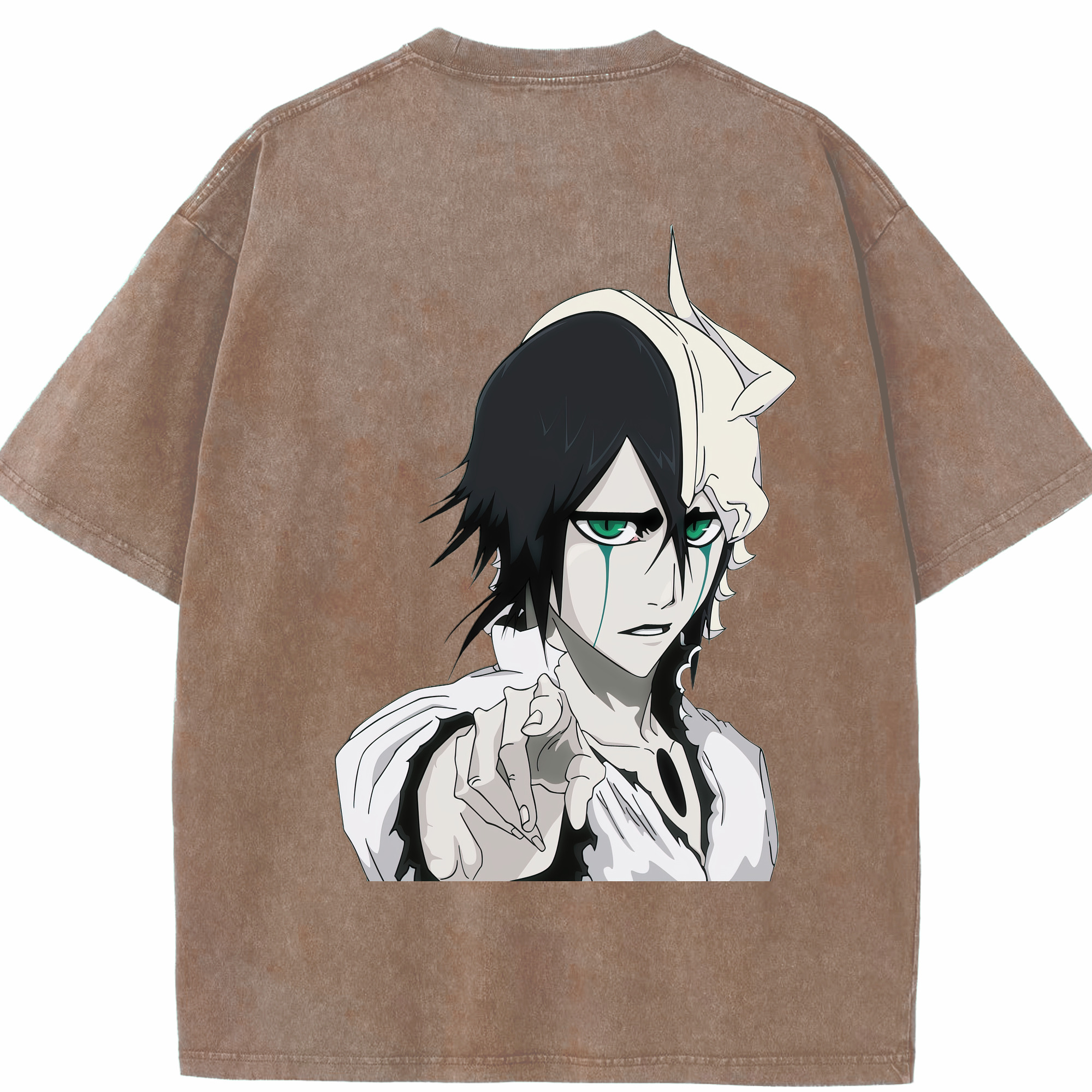 （画像用） ブリーチ ウルキオラ·シファー BLEACH Ulquiorra cifer 綿100% ヴィンテージ風 半袖Tシャツ（背面プリント）