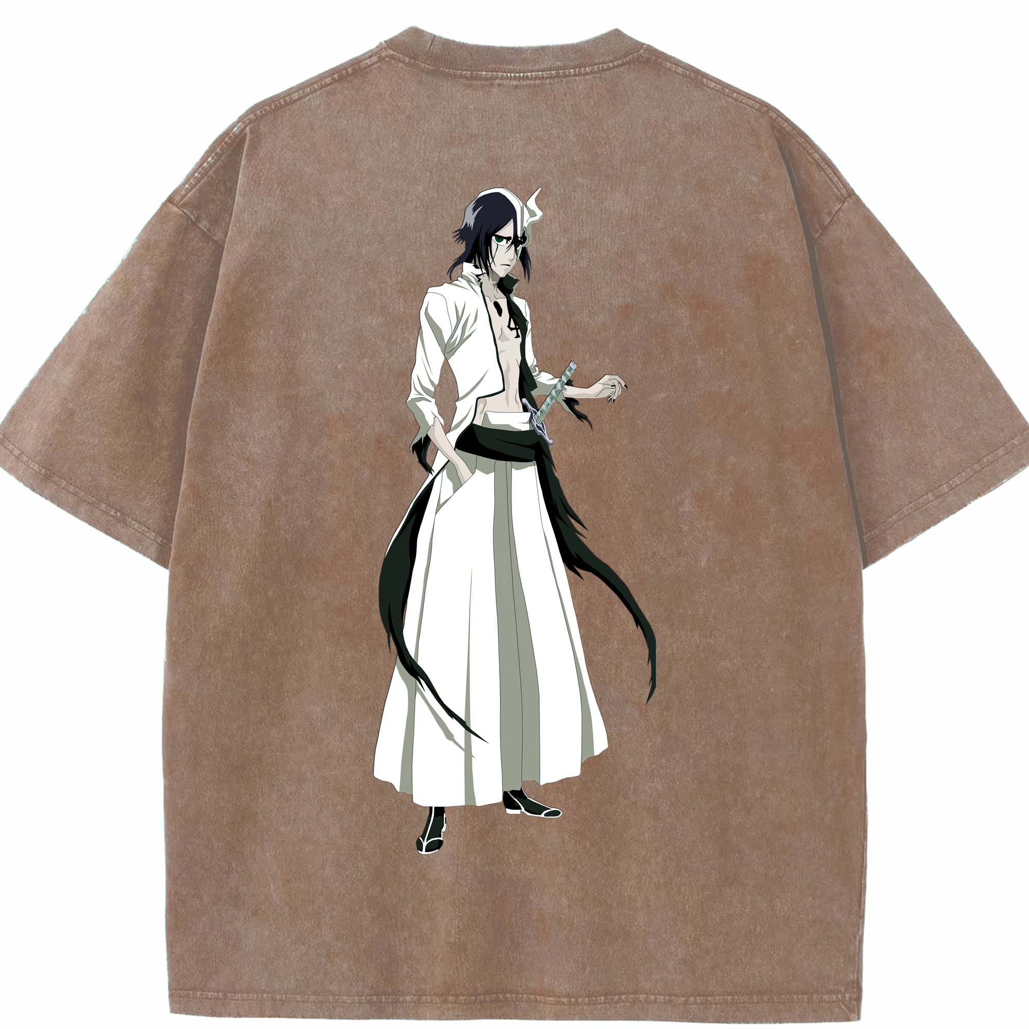 （画像用） ブリーチ ウルキオラ·シファー BLEACH Ulquiorra cifer 綿100% ヴィンテージ風 半袖Tシャツ（背面プリント）