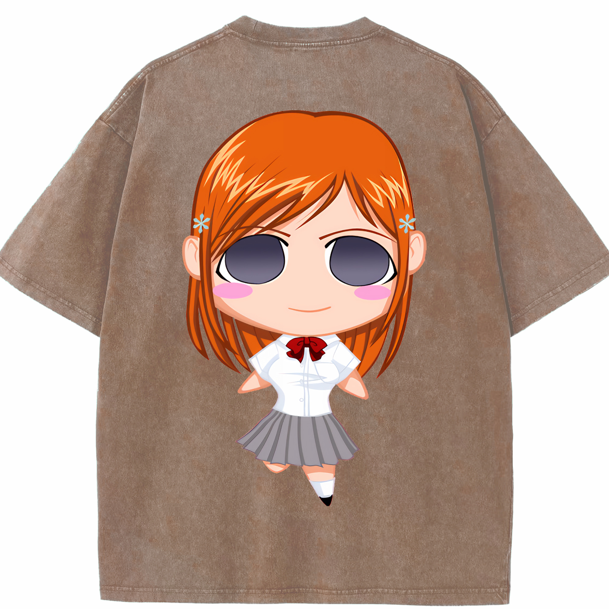 （画像用） ブリーチ 井上織姫（いのうえおりひめ） BLEACH Inoue Orihime 綿100% ヴィンテージ風 半袖Tシャツ（背面プリント）