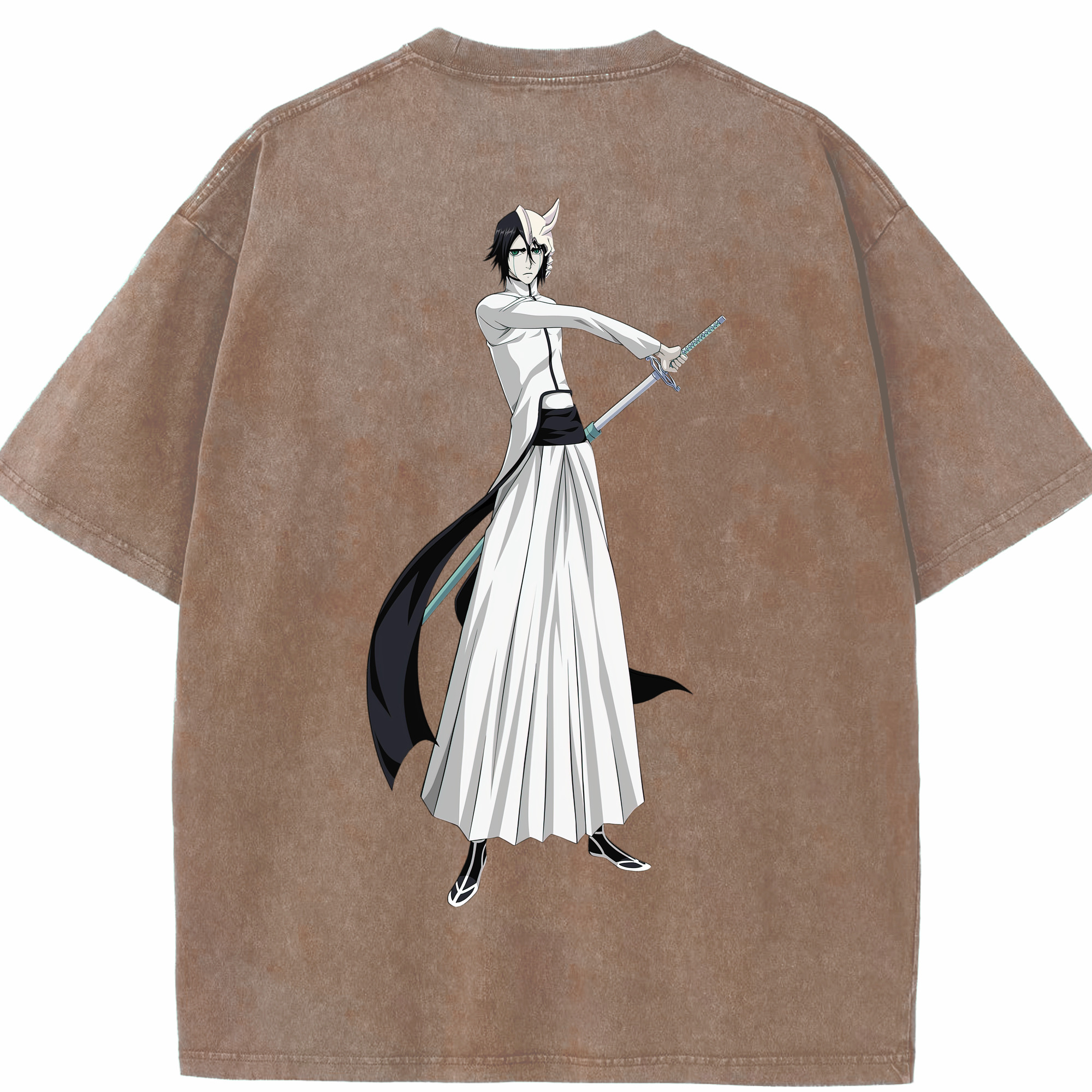 （画像用） ブリーチ ウルキオラ·シファー BLEACH Ulquiorra cifer 綿100% ヴィンテージ風 半袖Tシャツ（背面プリント）