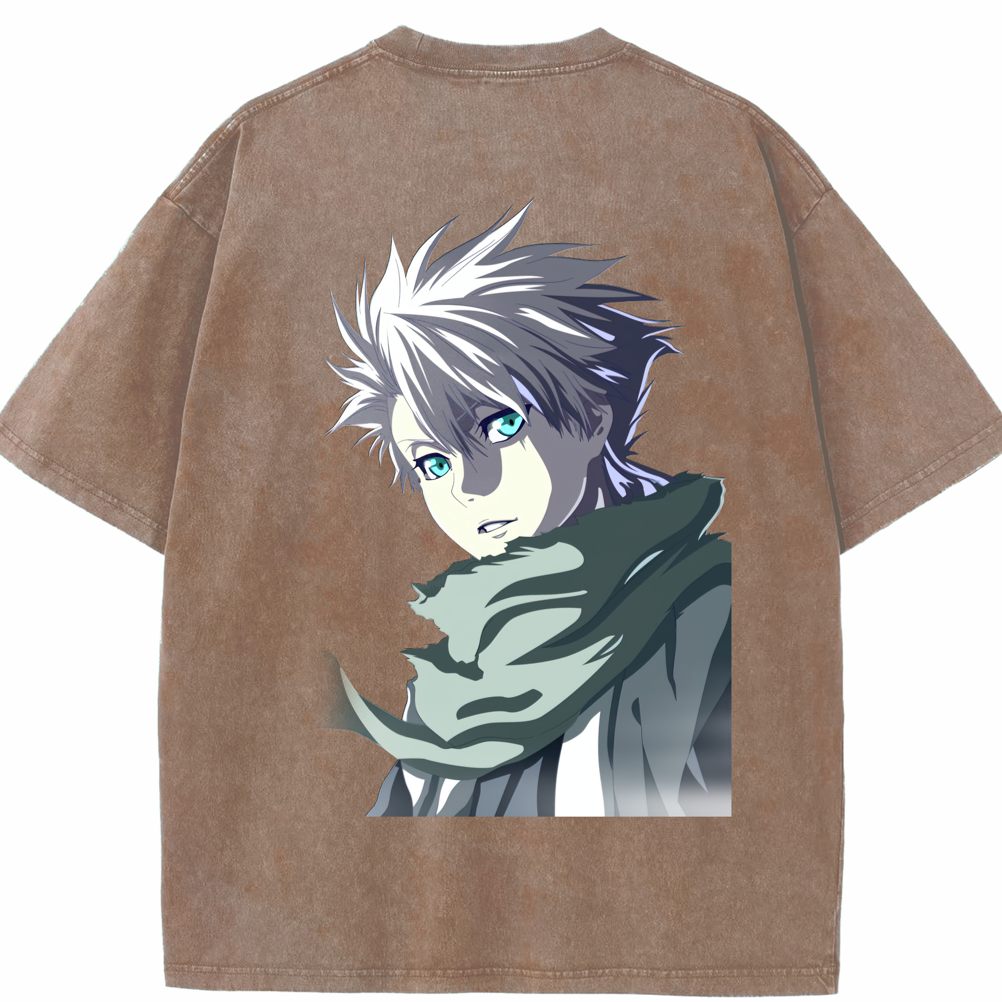 （画像用） ブリーチ 日番谷冬獅郎（ひつがや とうしろう） BLEACH Hitsugaya Toushirou 綿100% ヴィンテージ風 半袖Tシャツ（背面プリント）