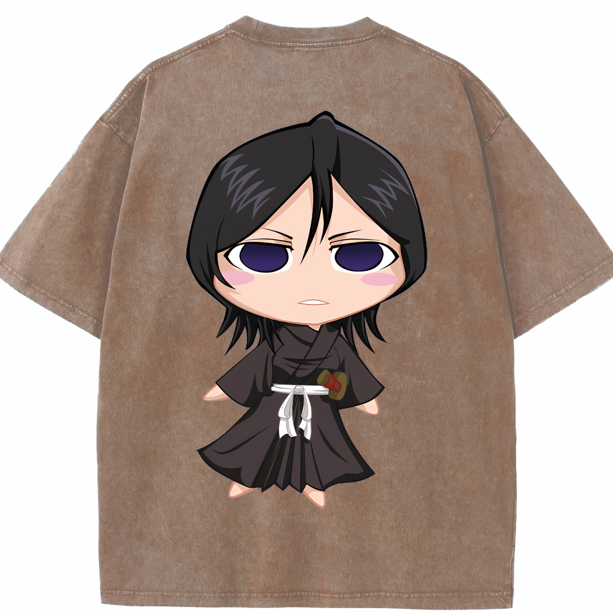 （画像用） ブリーチ 朽木ルキア BLEACH Kuchiki Rukia 綿100% ヴィンテージ風 半袖Tシャツ（背面プリント）
