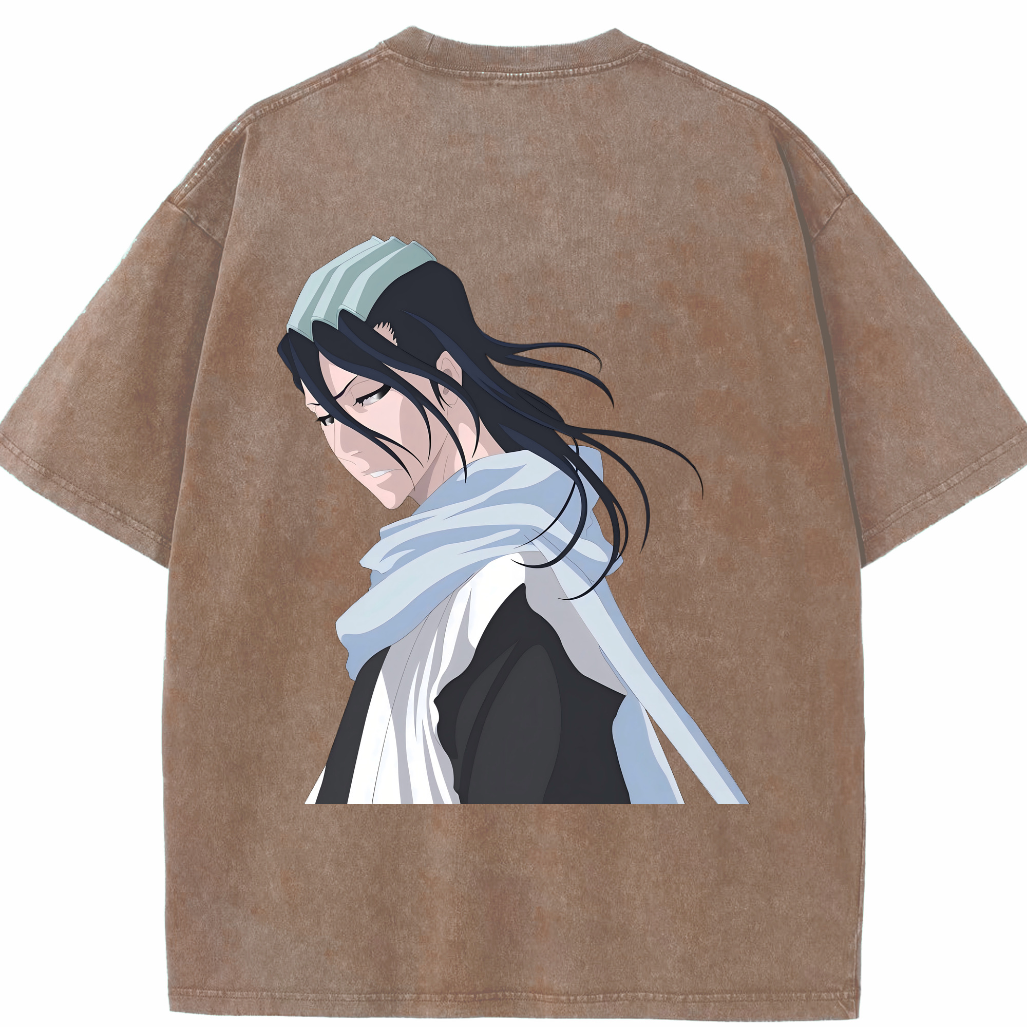 （画像用） ブリーチ くちき びゃくや BLEACH Kuchiki Byakuya 綿100% ヴィンテージ風 半袖Tシャツ（背面プリント）