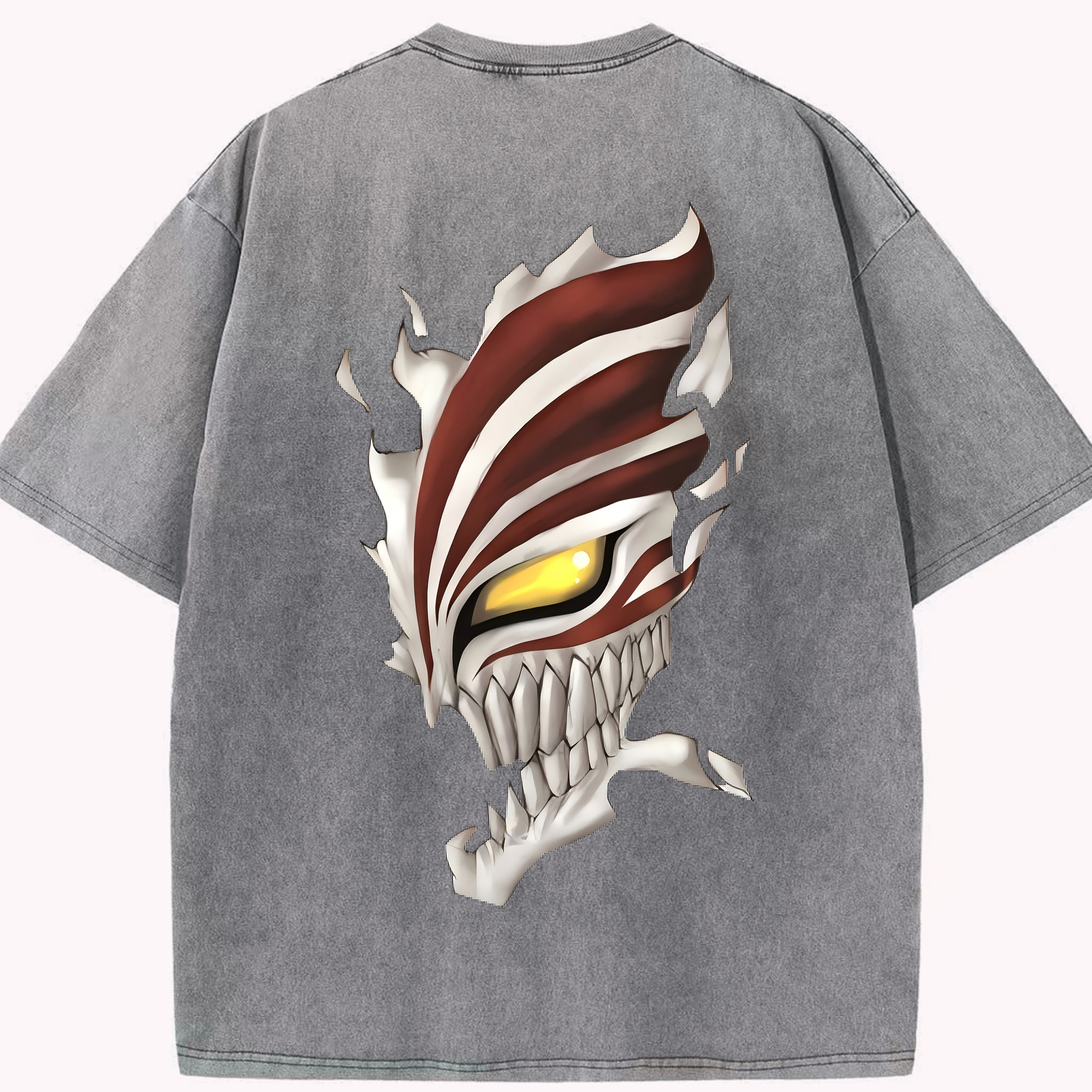 （画像用） ブリーチ 黒崎一護（くろさき いちご）BLEACH Kurosaki Ichigo 綿100% ヴィンテージ風 半袖Tシャツ（背面プリント）