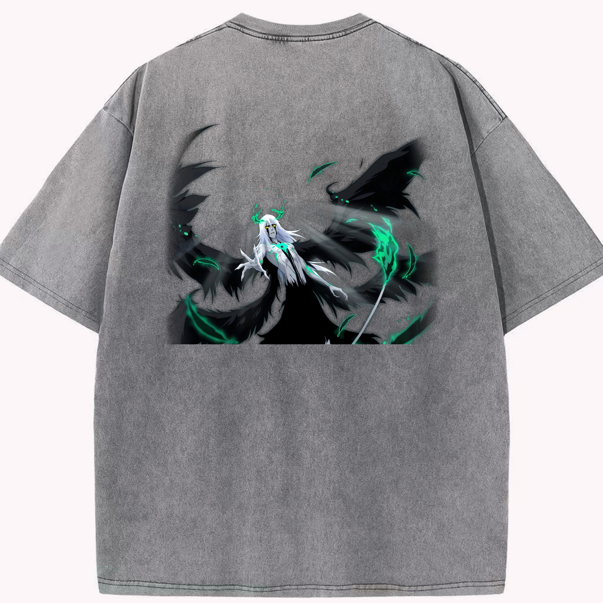 （画像用） ブリーチ ウルキオラ·シファー BLEACH Ulquiorra cifer 綿100% ヴィンテージ風 半袖Tシャツ（背面プリント）