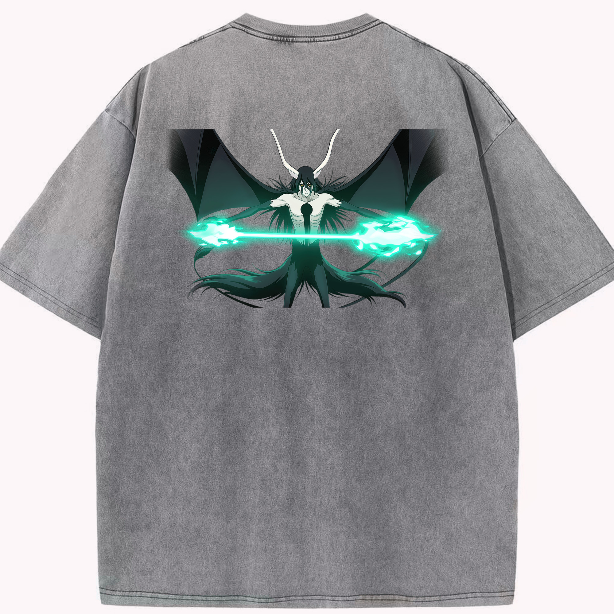 （画像用） ブリーチ ウルキオラ·シファー BLEACH Ulquiorra cifer 綿100% ヴィンテージ風 半袖Tシャツ（背面プリント）
