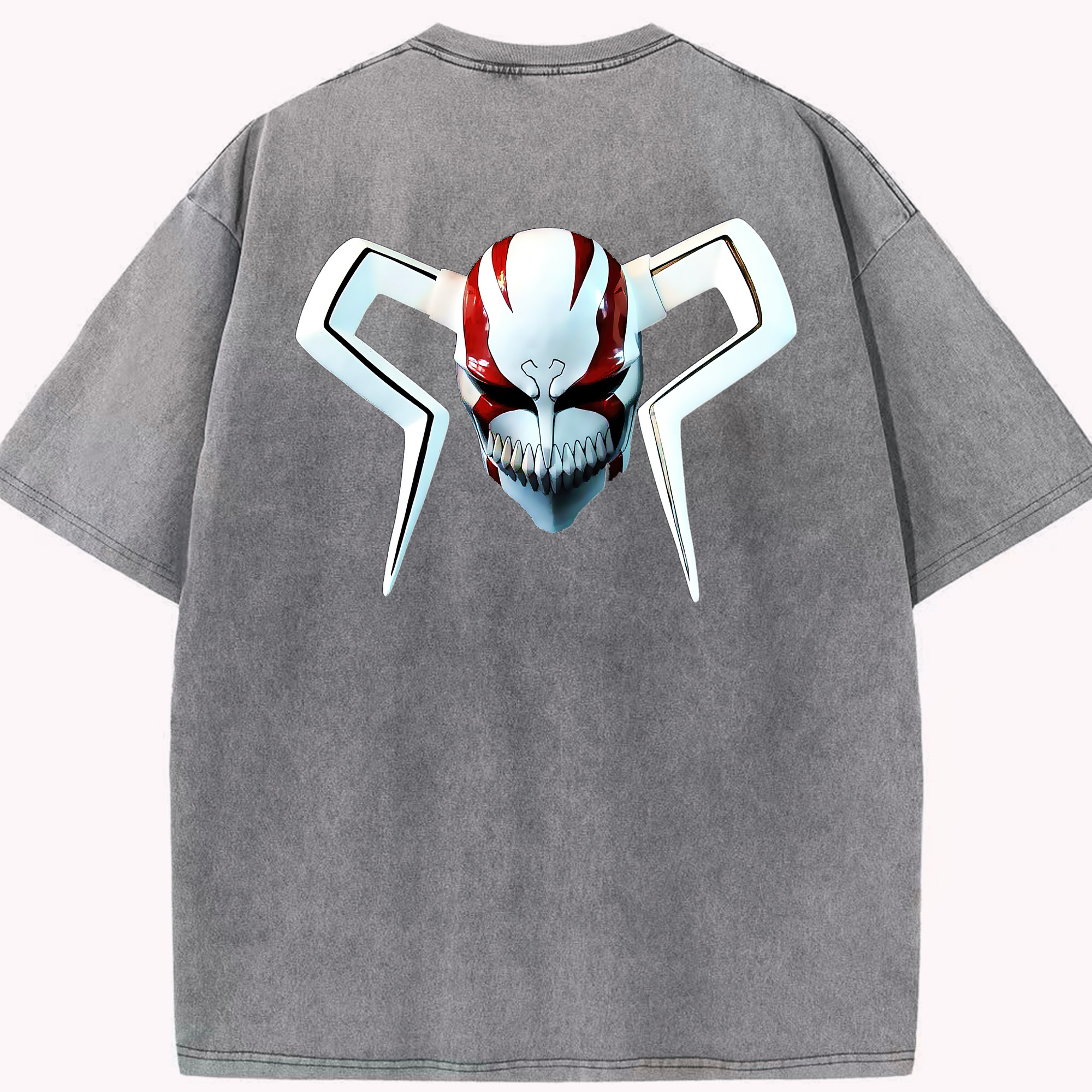 （画像用） ブリーチ 黒崎一護（くろさき いちご）BLEACH Kurosaki Ichigo 綿100% ヴィンテージ風 半袖Tシャツ（背面プリント）