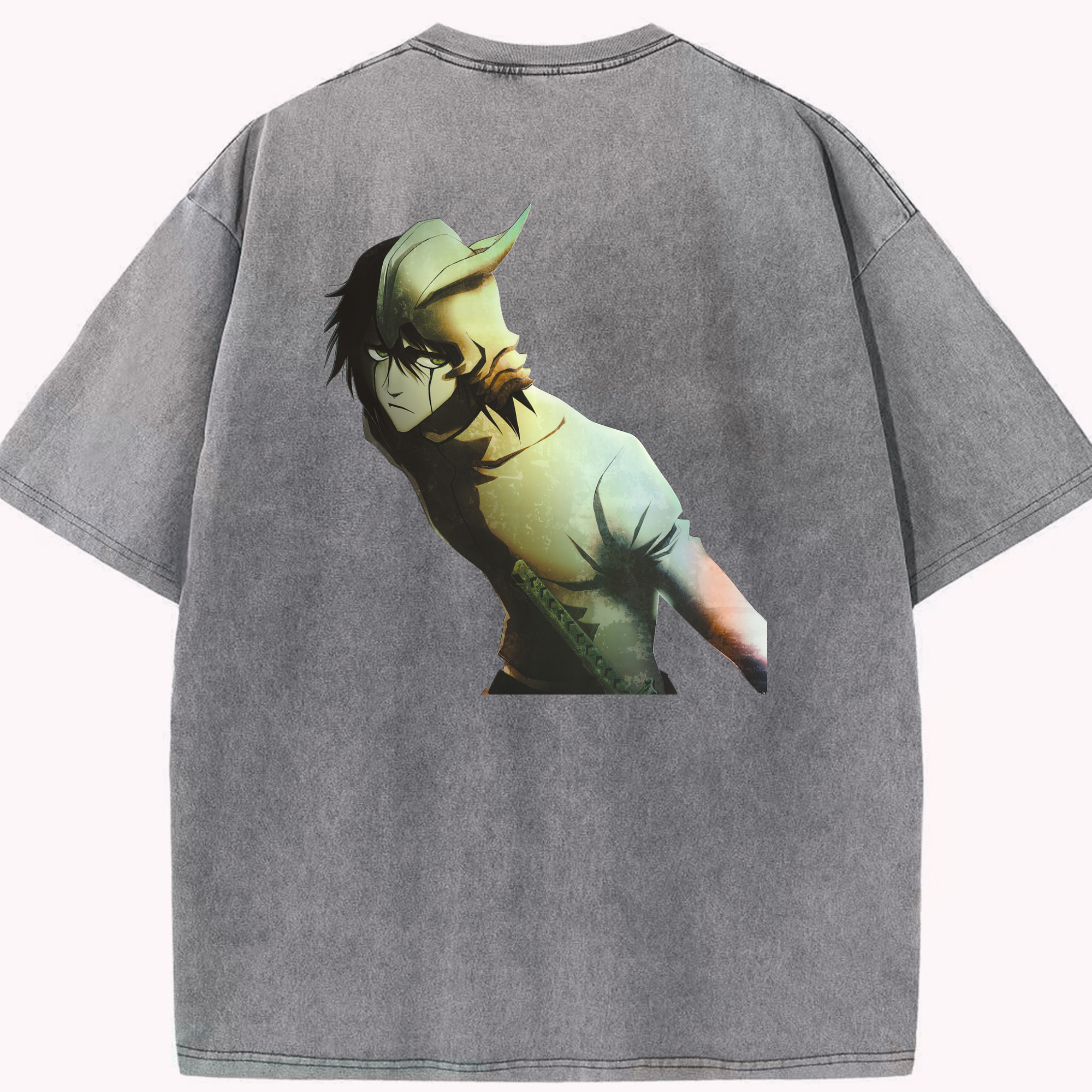 （画像用） ブリーチ ウルキオラ·シファー BLEACH Ulquiorra cifer 綿100% ヴィンテージ風 半袖Tシャツ（背面プリント）