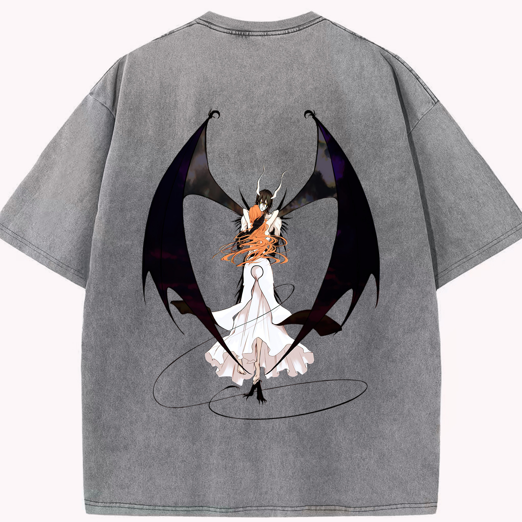 （画像用） ブリーチ ウルキオラ·シファー BLEACH Ulquiorra cifer 綿100% ヴィンテージ風 半袖Tシャツ（背面プリント）