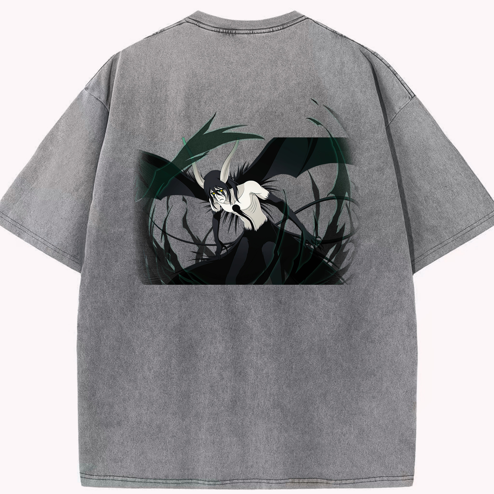 （画像用） ブリーチ ウルキオラ·シファー BLEACH Ulquiorra cifer 綿100% ヴィンテージ風 半袖Tシャツ（背面プリント）