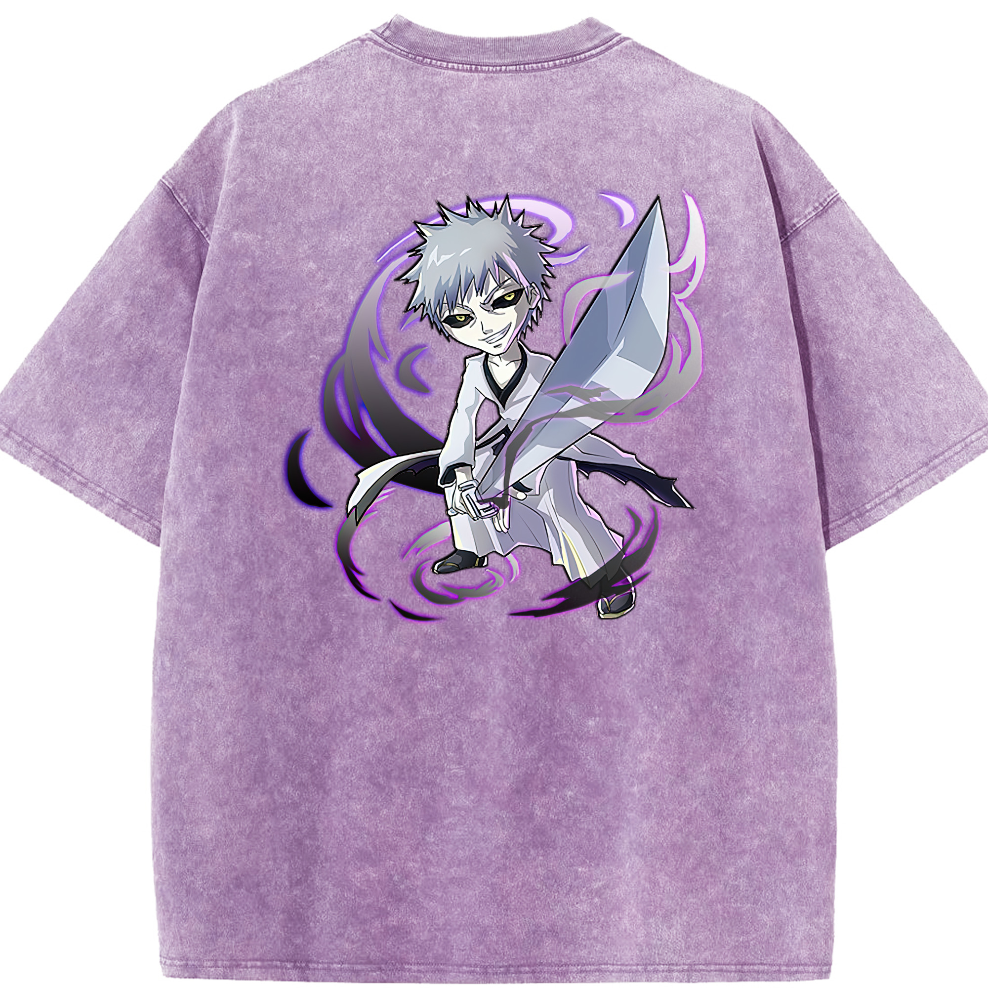 （画像用） ブリーチ 黒崎一護（くろさき いちご）BLEACH Kurosaki Ichigo 綿100% ヴィンテージ風 半袖Tシャツ（背面プリント）