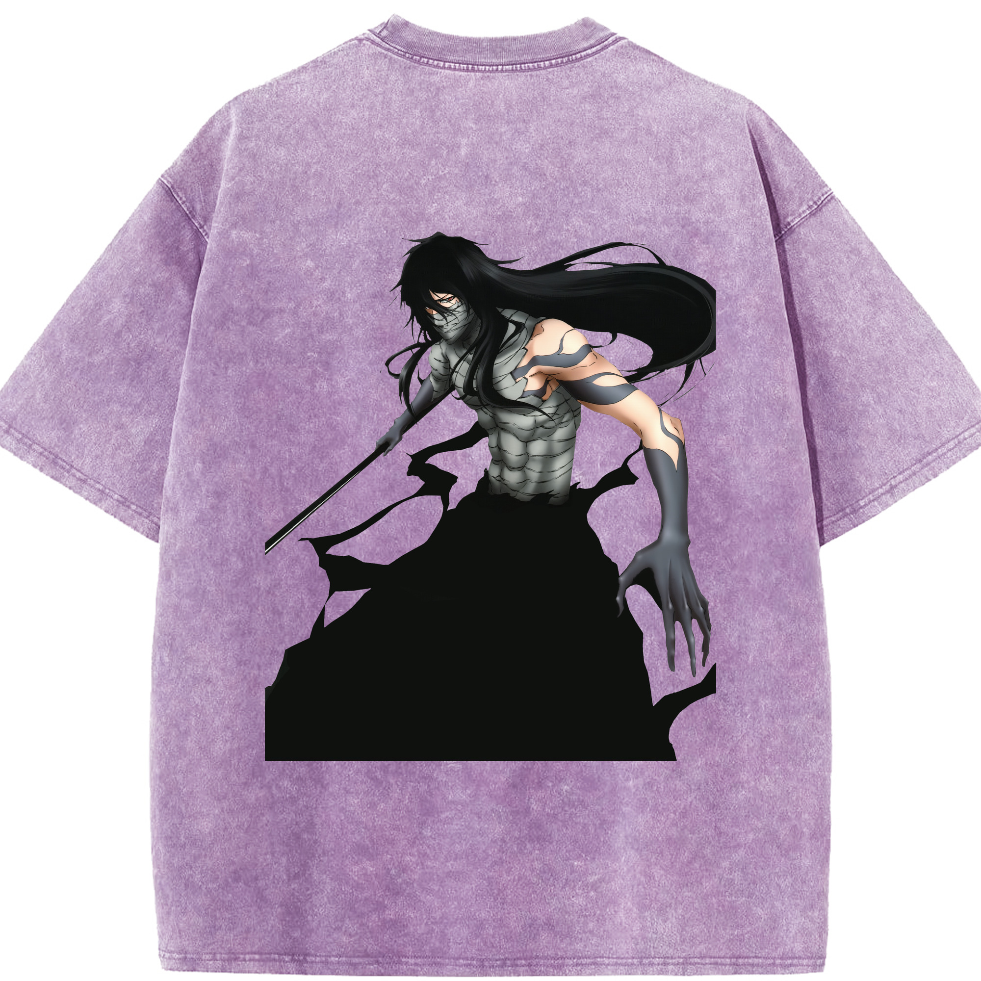 （画像用） ブリーチ 黒崎一護（くろさき いちご）BLEACH Kurosaki Ichigo 綿100% ヴィンテージ風 半袖Tシャツ（背面プリント）