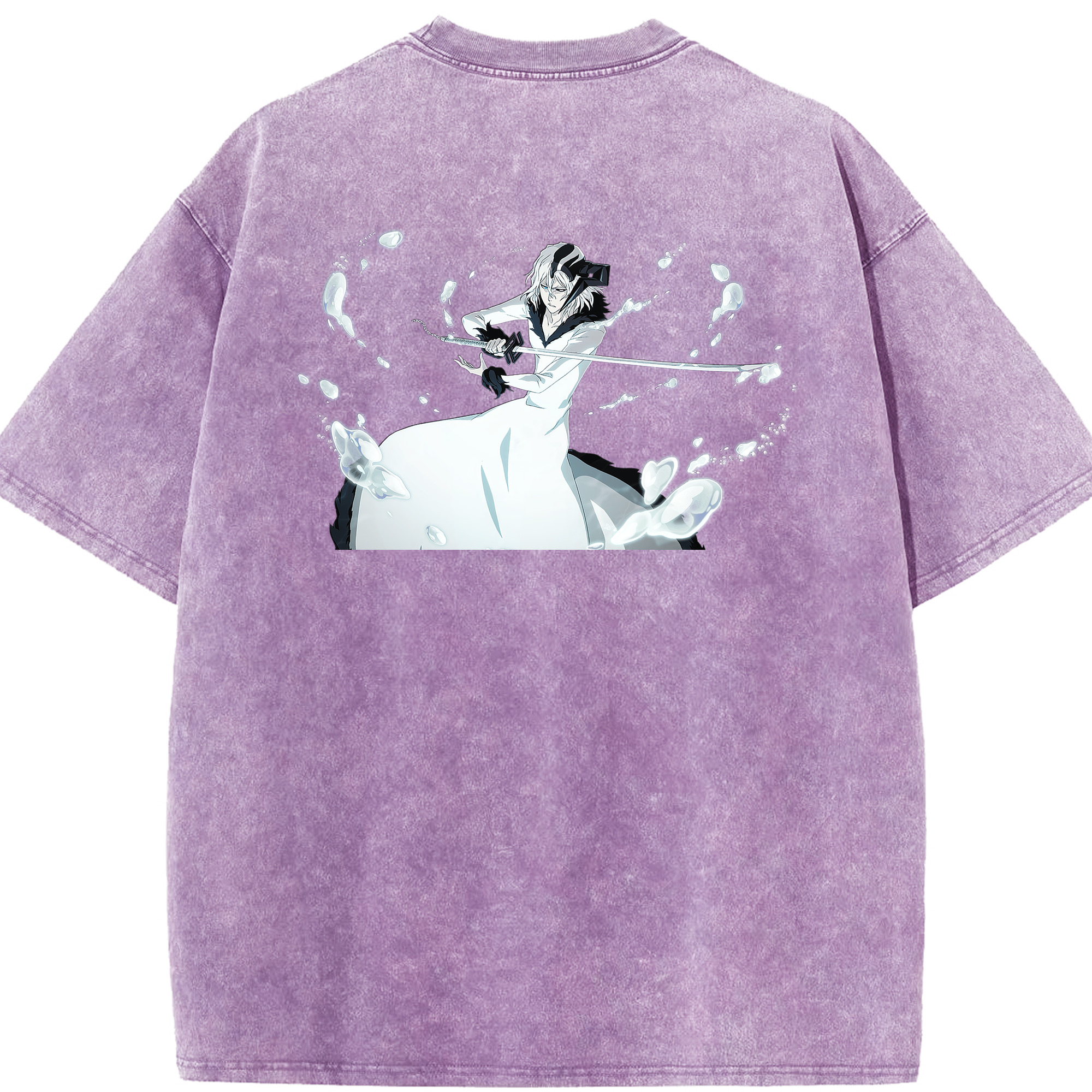（画像用） ブリーチ 黒崎一護（くろさき いちご）BLEACH Kurosaki Ichigo 綿100% ヴィンテージ風 半袖Tシャツ（背面プリント）