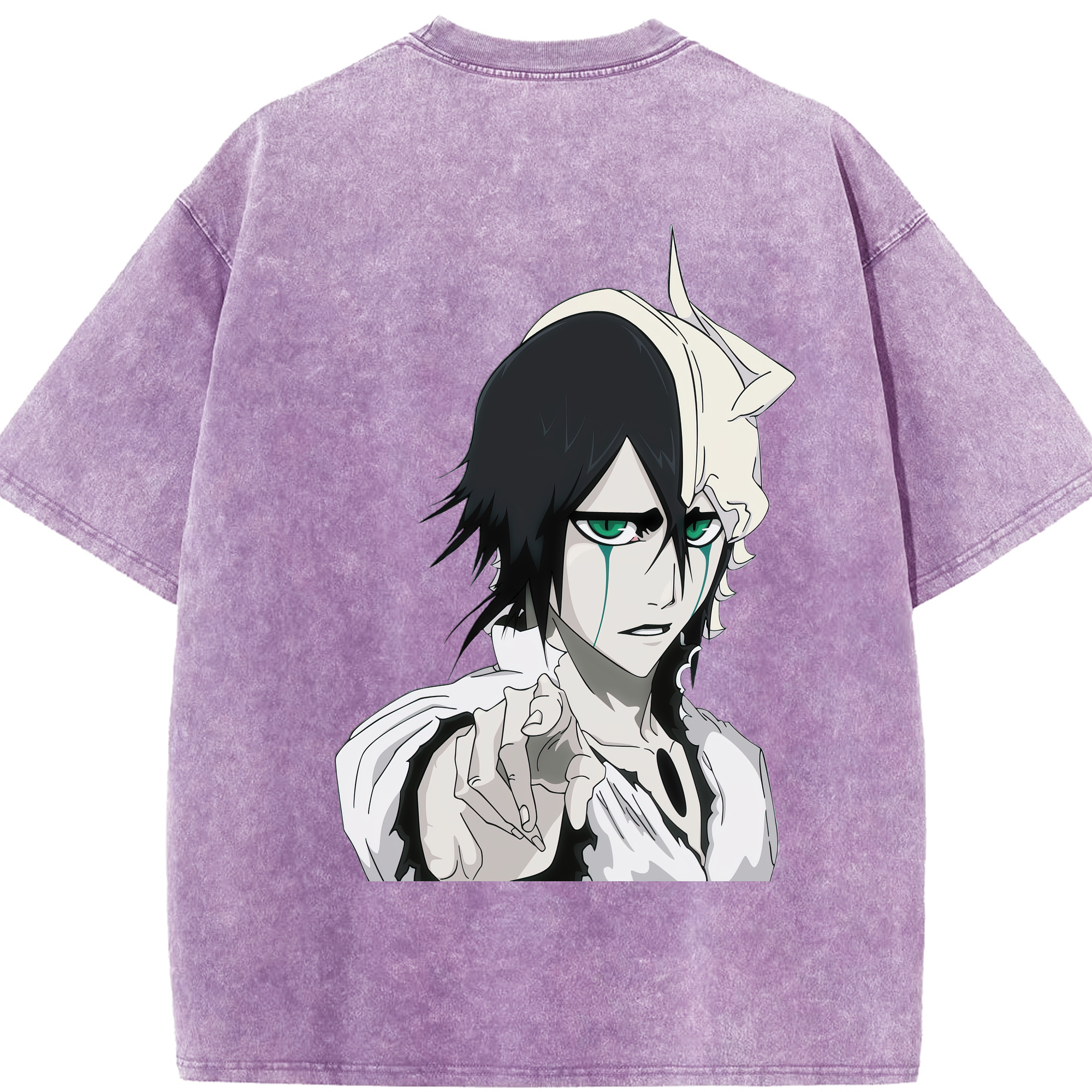 （画像用） ブリーチ ウルキオラ·シファー BLEACH Ulquiorra cifer 綿100% ヴィンテージ風 半袖Tシャツ（背面プリント）