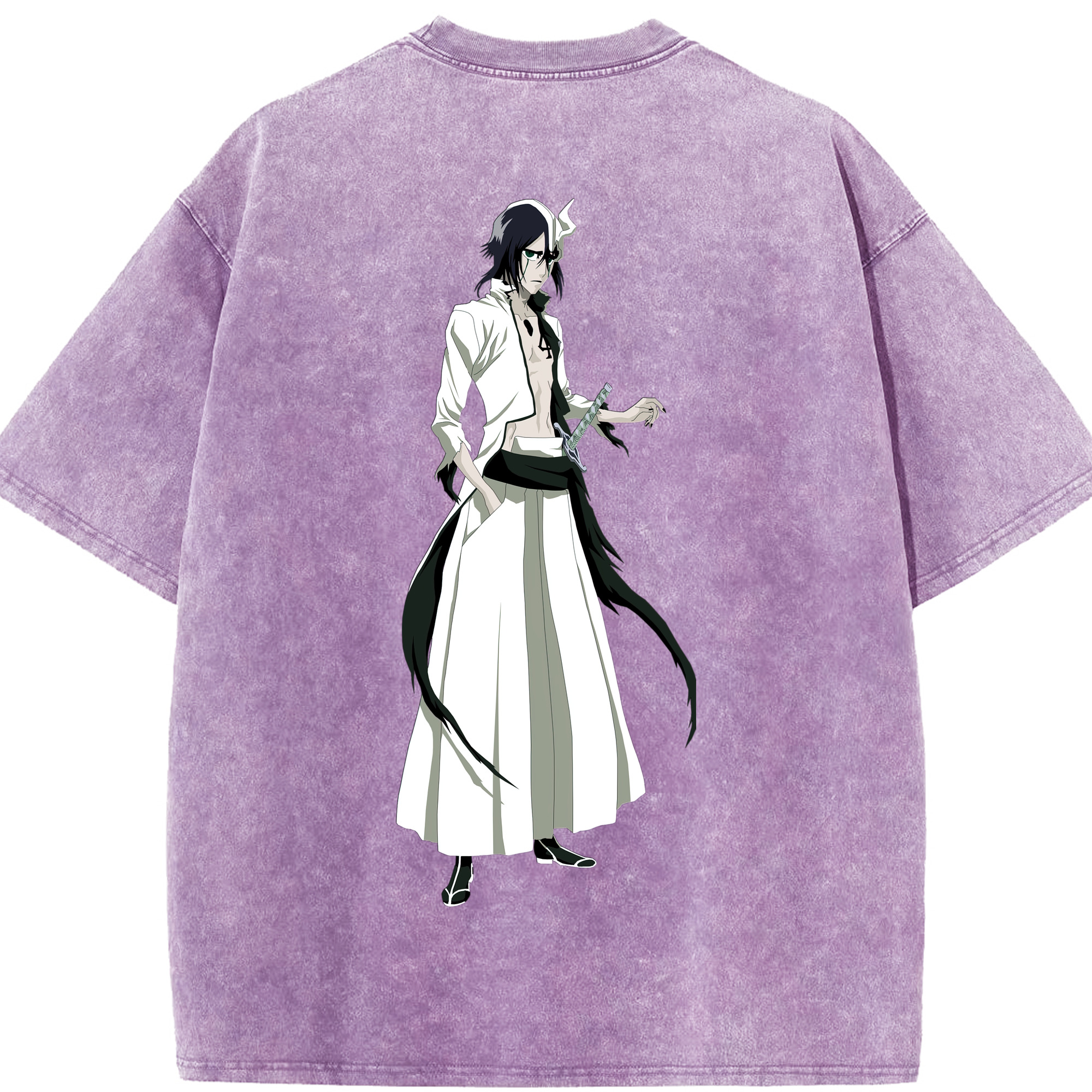 （画像用） ブリーチ ウルキオラ·シファー BLEACH Ulquiorra cifer 綿100% ヴィンテージ風 半袖Tシャツ（背面プリント）