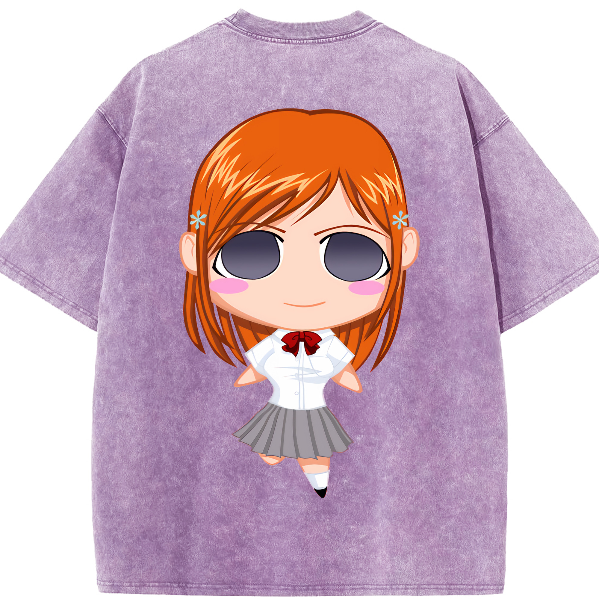 （画像用） ブリーチ 井上織姫（いのうえおりひめ） BLEACH Inoue Orihime 綿100% ヴィンテージ風 半袖Tシャツ（背面プリント）