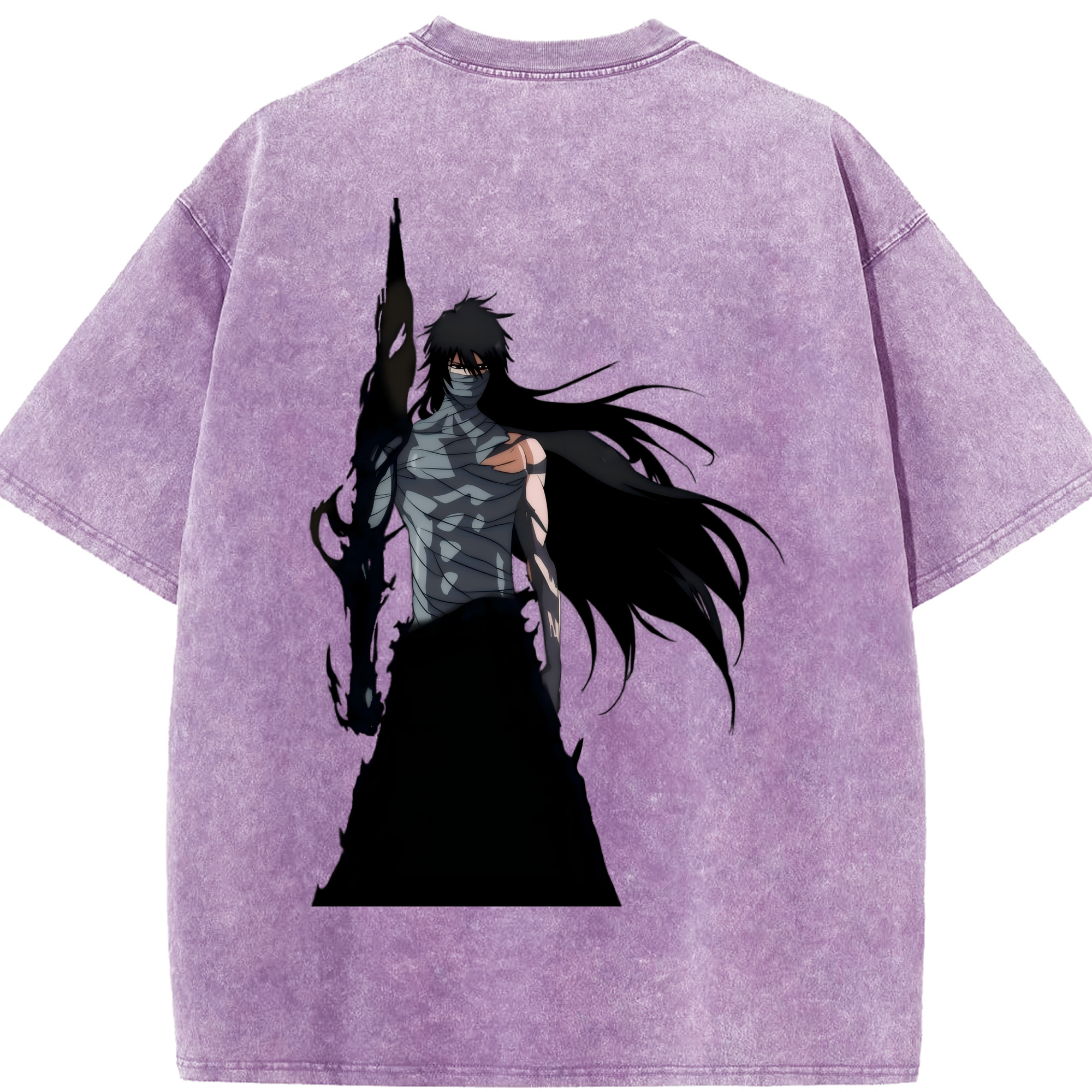 （画像用） ブリーチ 黒崎一護（くろさき いちご）BLEACH Kurosaki Ichigo 綿100% ヴィンテージ風 半袖Tシャツ（背面プリント）