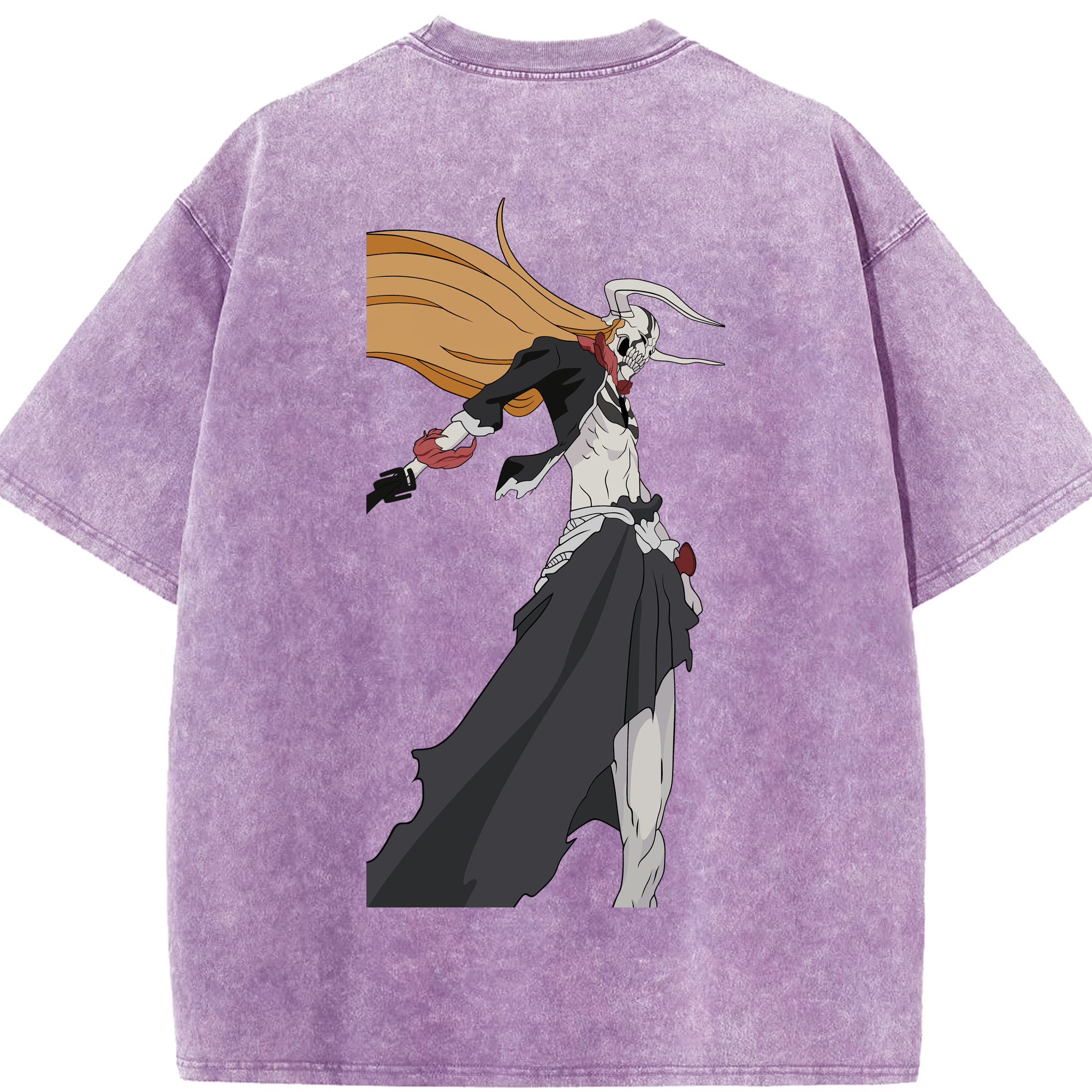 （画像用） ブリーチ 黒崎一護（くろさき いちご）BLEACH Kurosaki Ichigo 綿100% ヴィンテージ風 半袖Tシャツ（背面プリント）